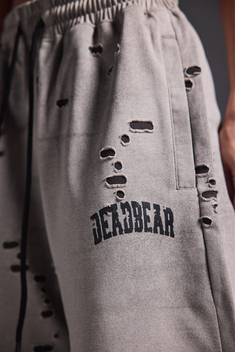Distressed Washed Grey Shorts - Image 6