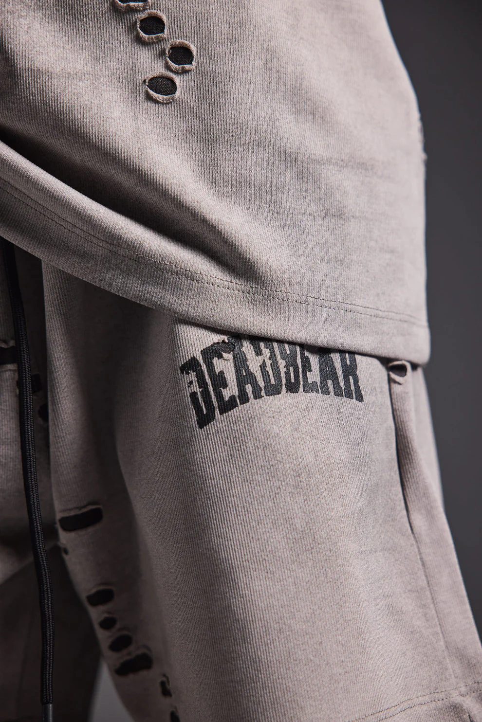 Distressed Washed Grey Shorts - Image 7