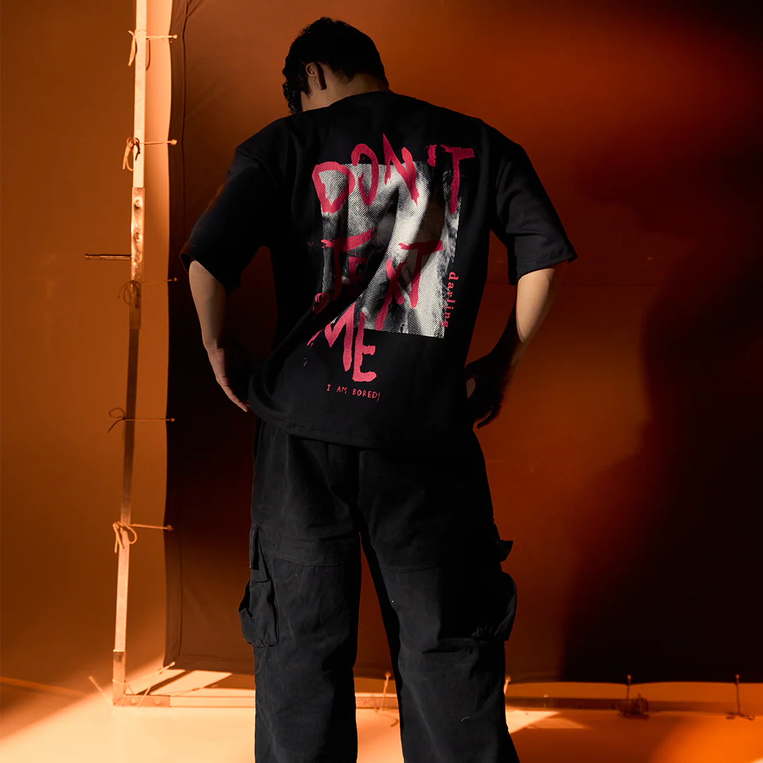 Dont Text Me Black T-Shirt - Image 4