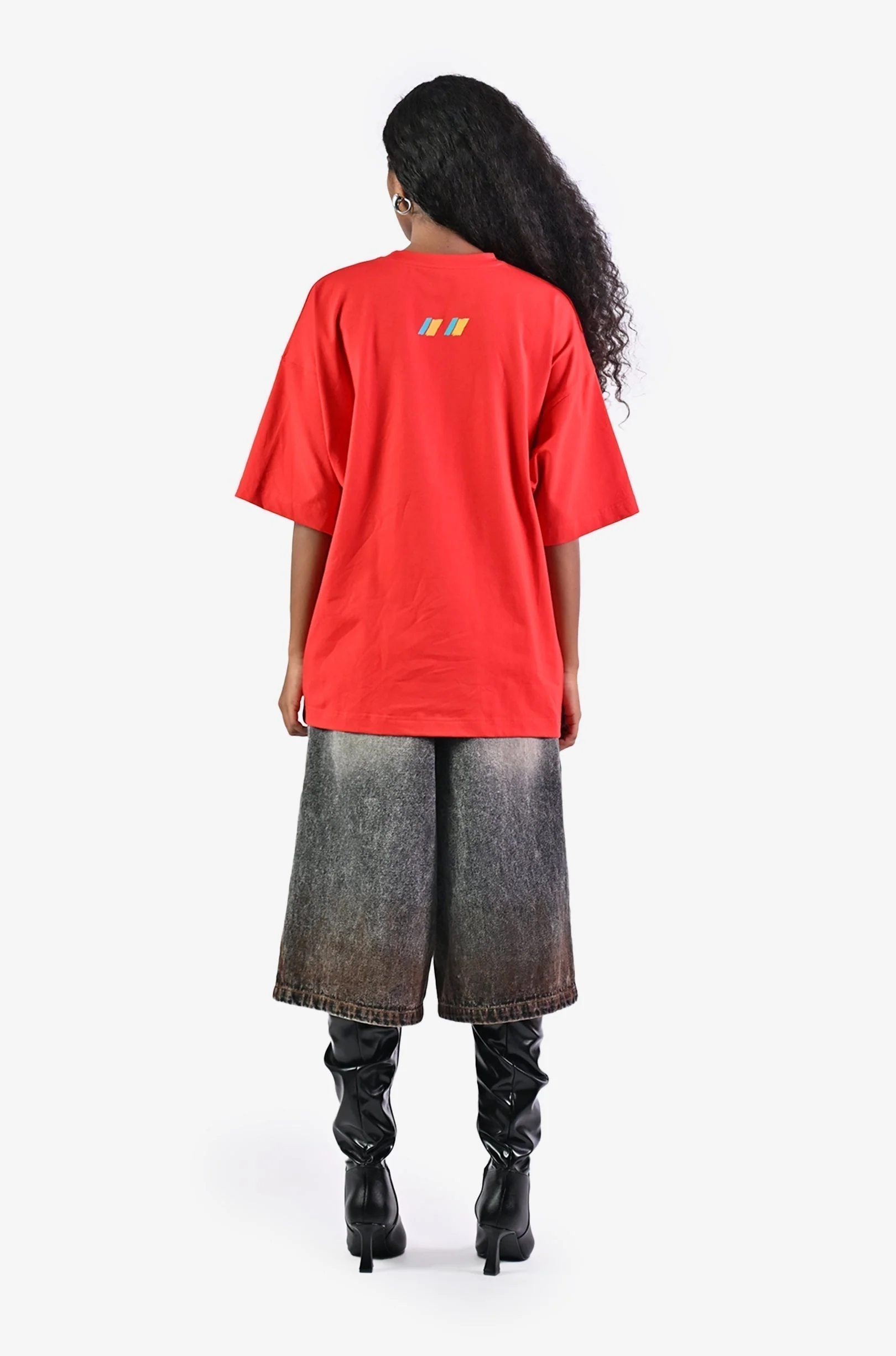 Doodle man t-shirt - Red - Image 7