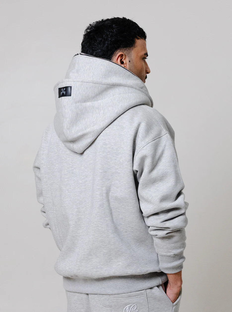Double Hooded Zipper- Concrete - Image 4