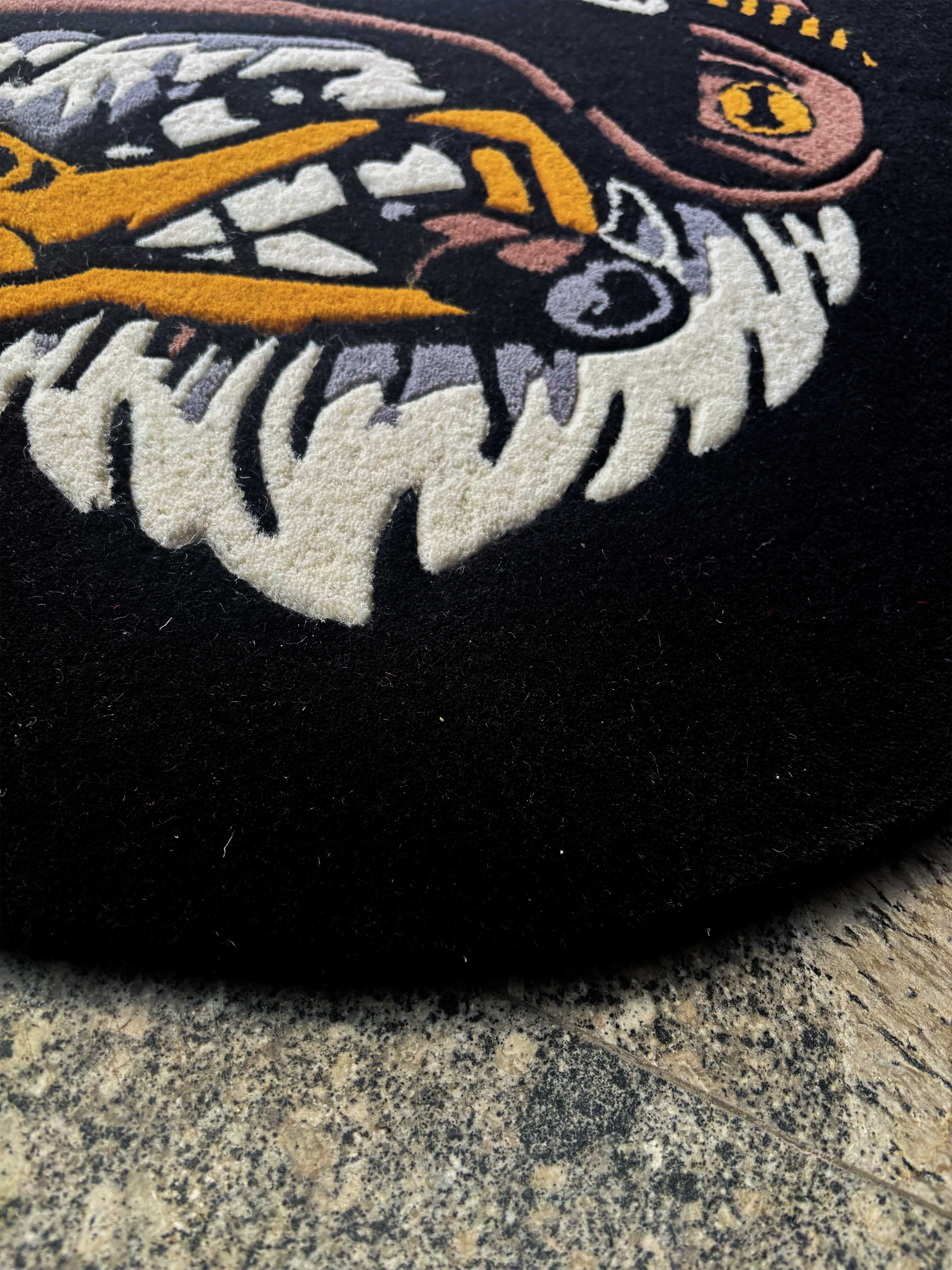 Eagle biker Hand Tufted Custom Rug - Image 3