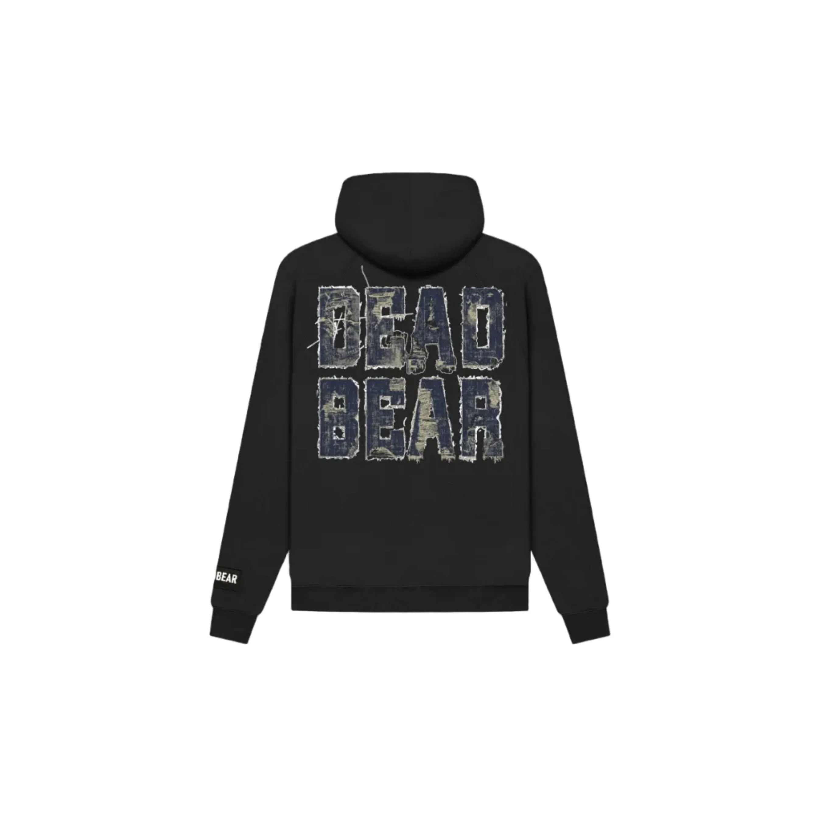 Fake Denim Hoodie Black