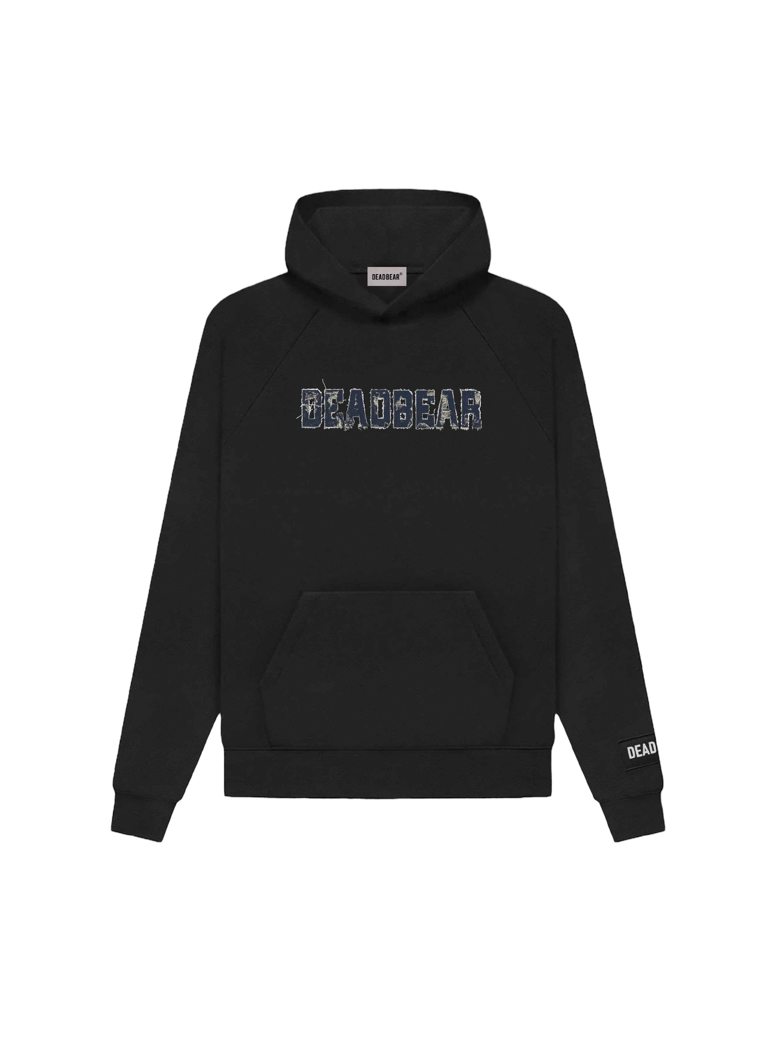 Fake Denim Hoodie Black - Image 2