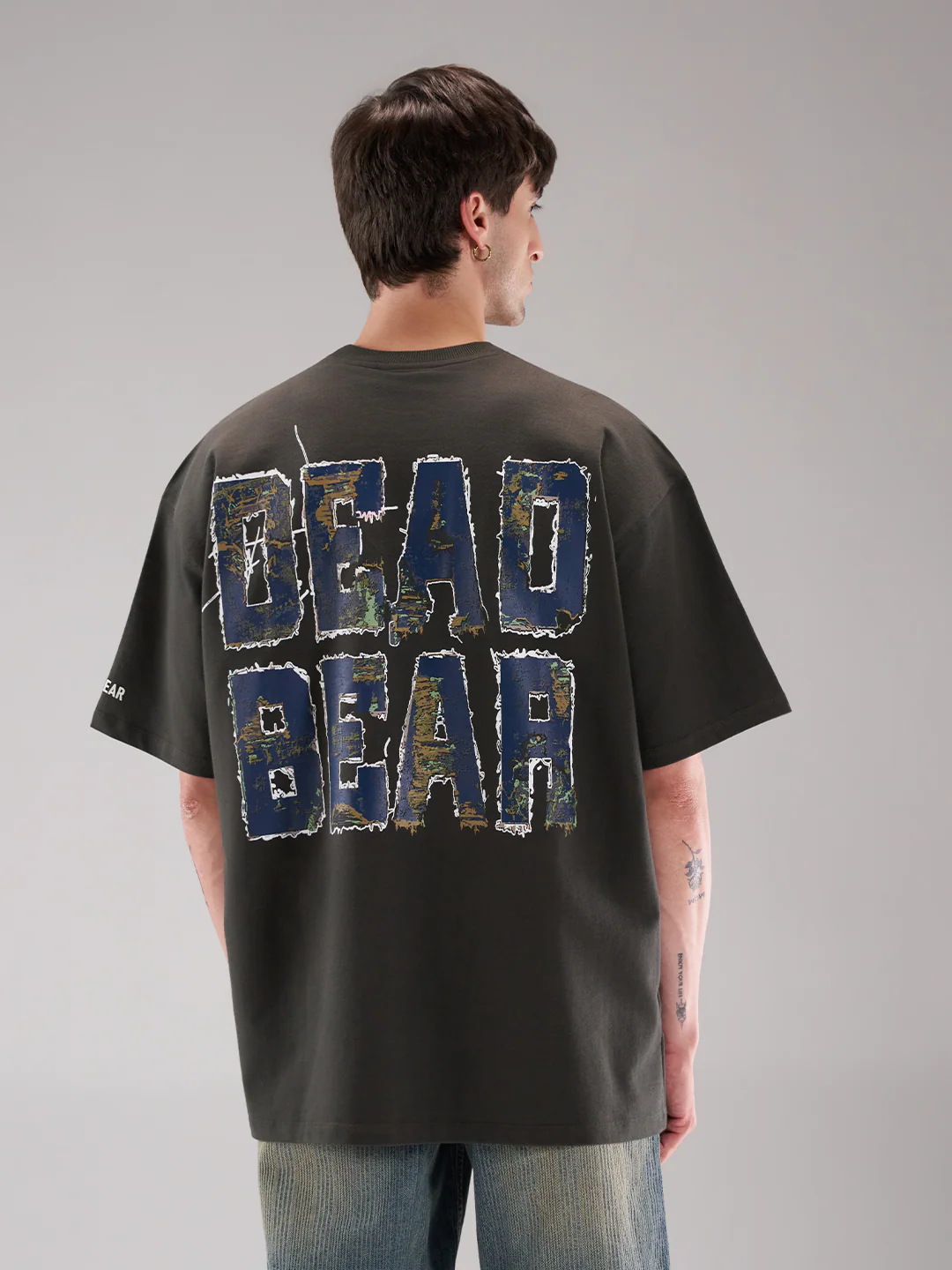 Fake Denim Tee Grey - Image 5