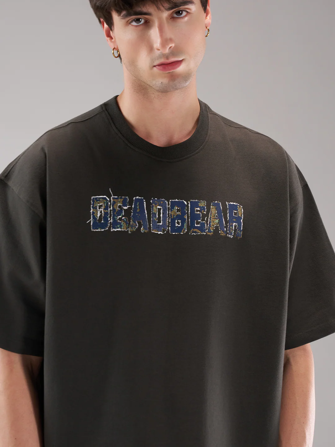 Fake Denim Tee Grey - Image 6