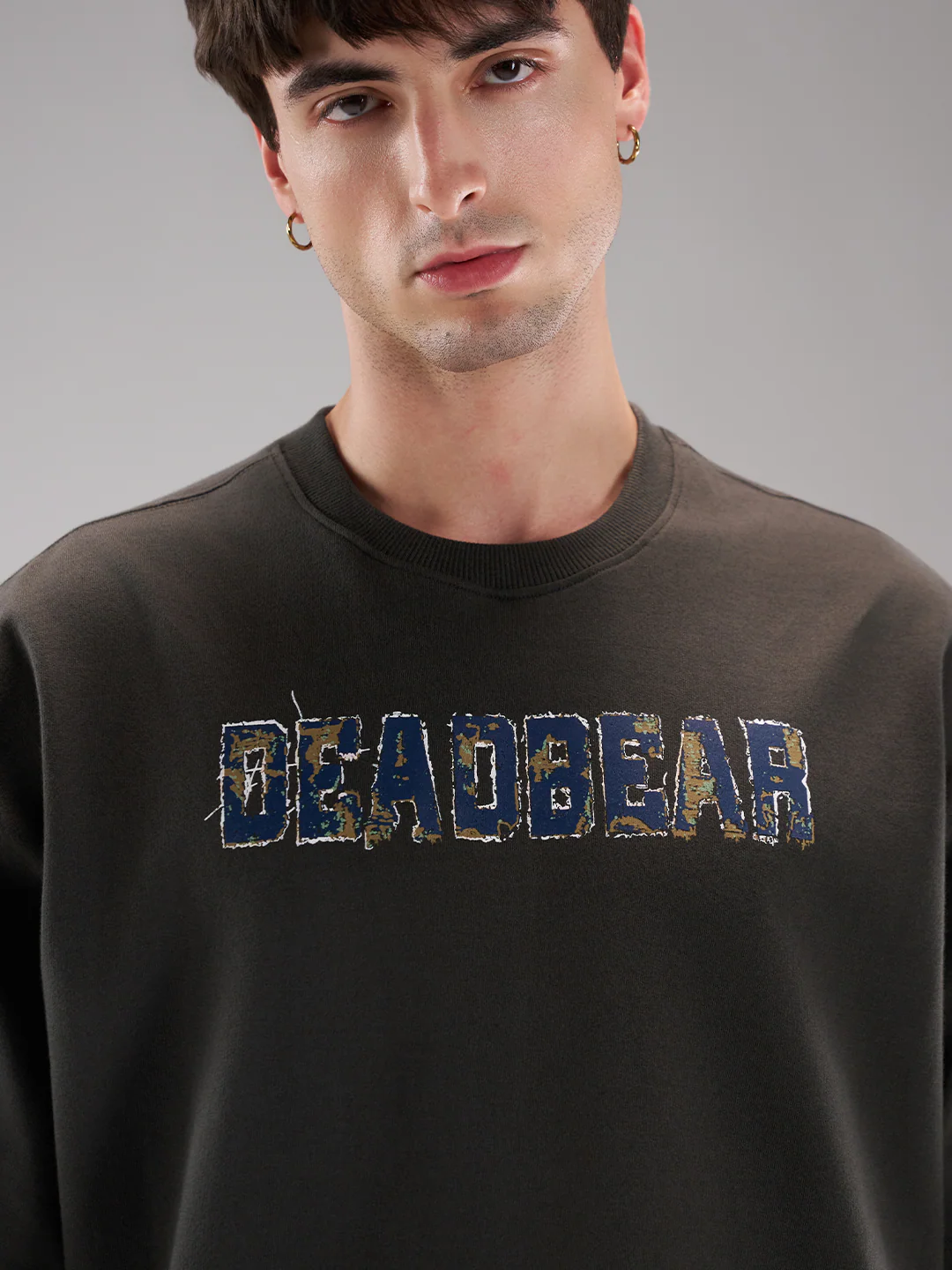 Fake Denim Tee Grey - Image 8