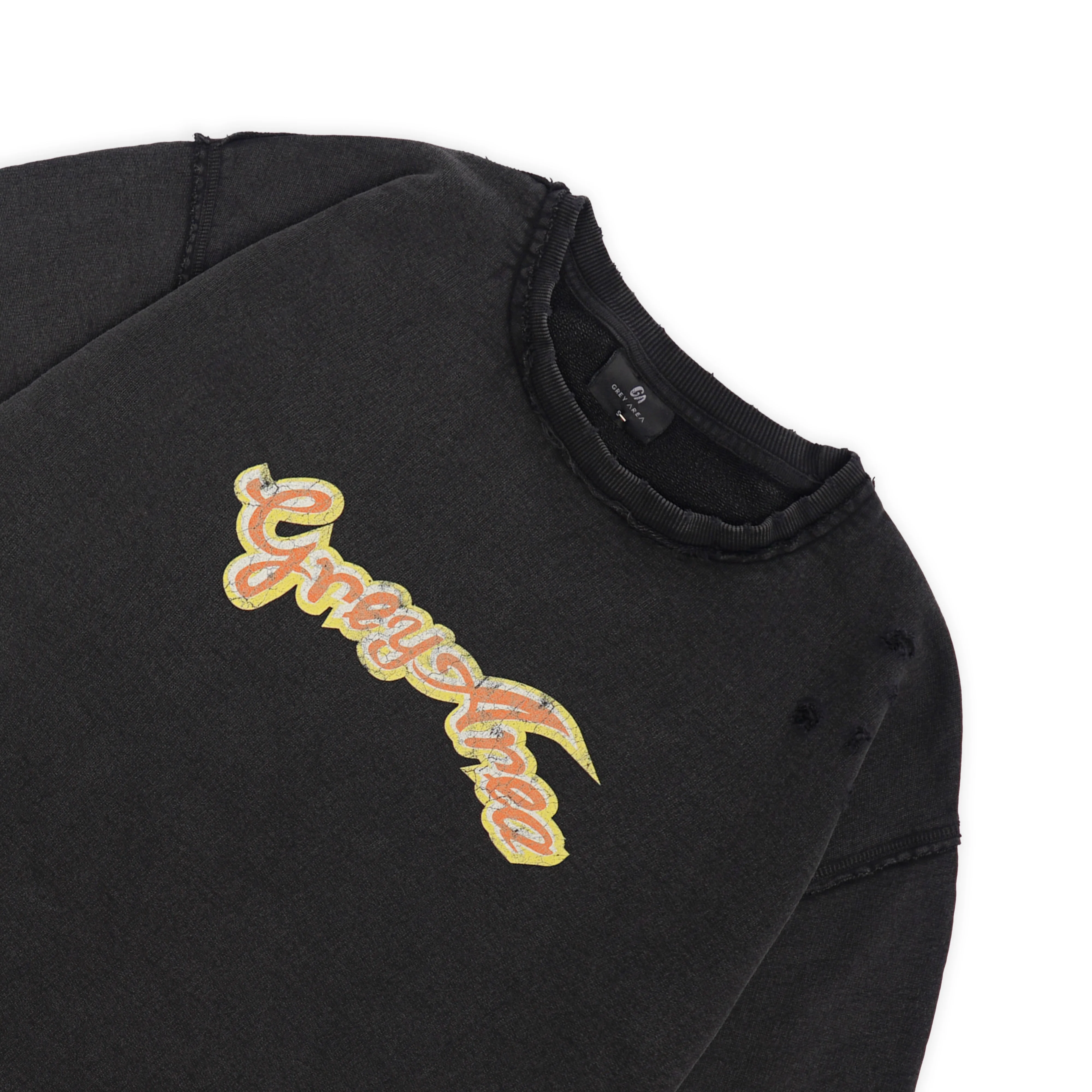 FALLEN WIRES RIPPED T-SHIRT (BLACK) - Image 3