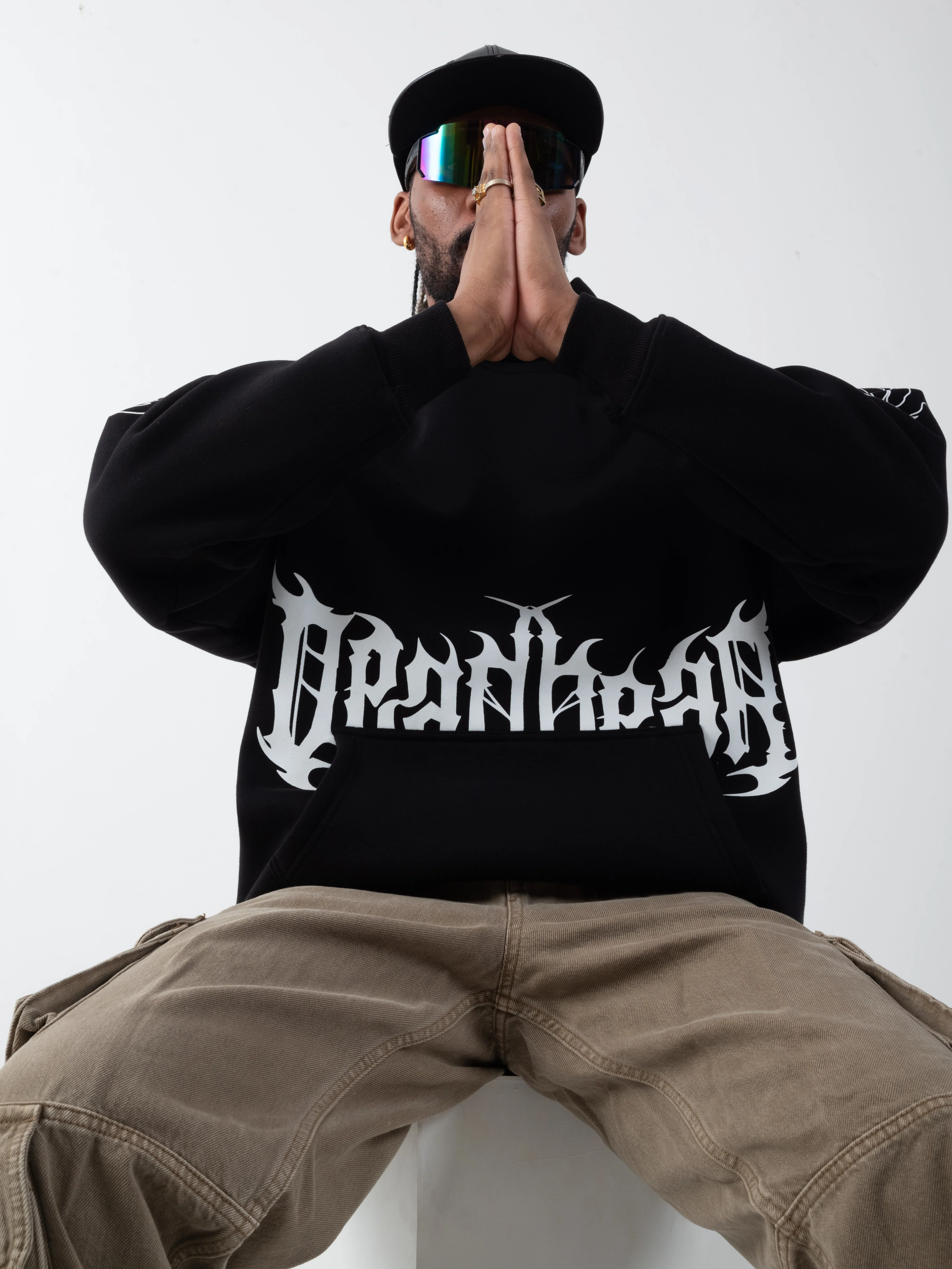 Flames Hoodie Black - Image 4