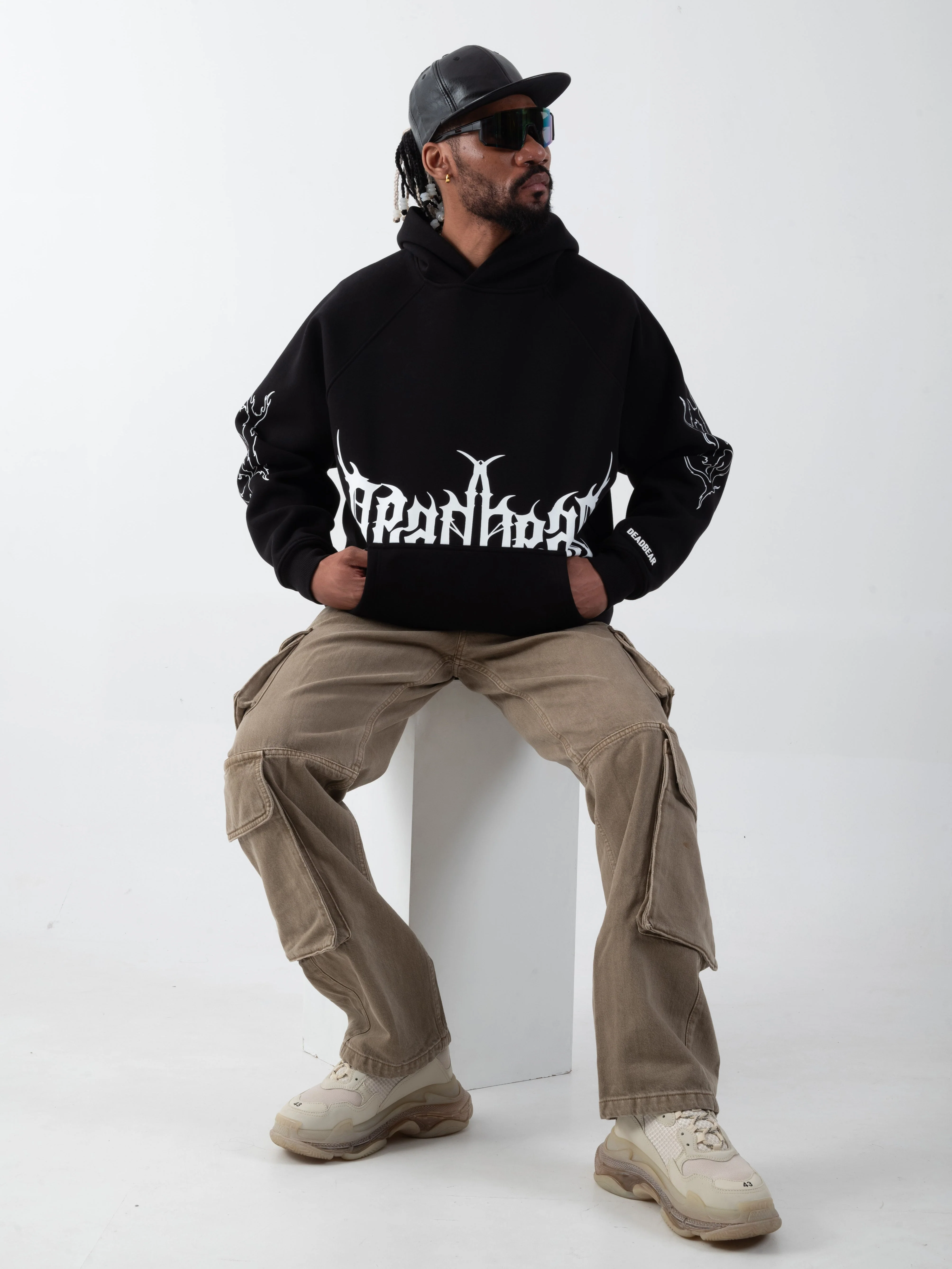 Flames Hoodie Black - Image 7