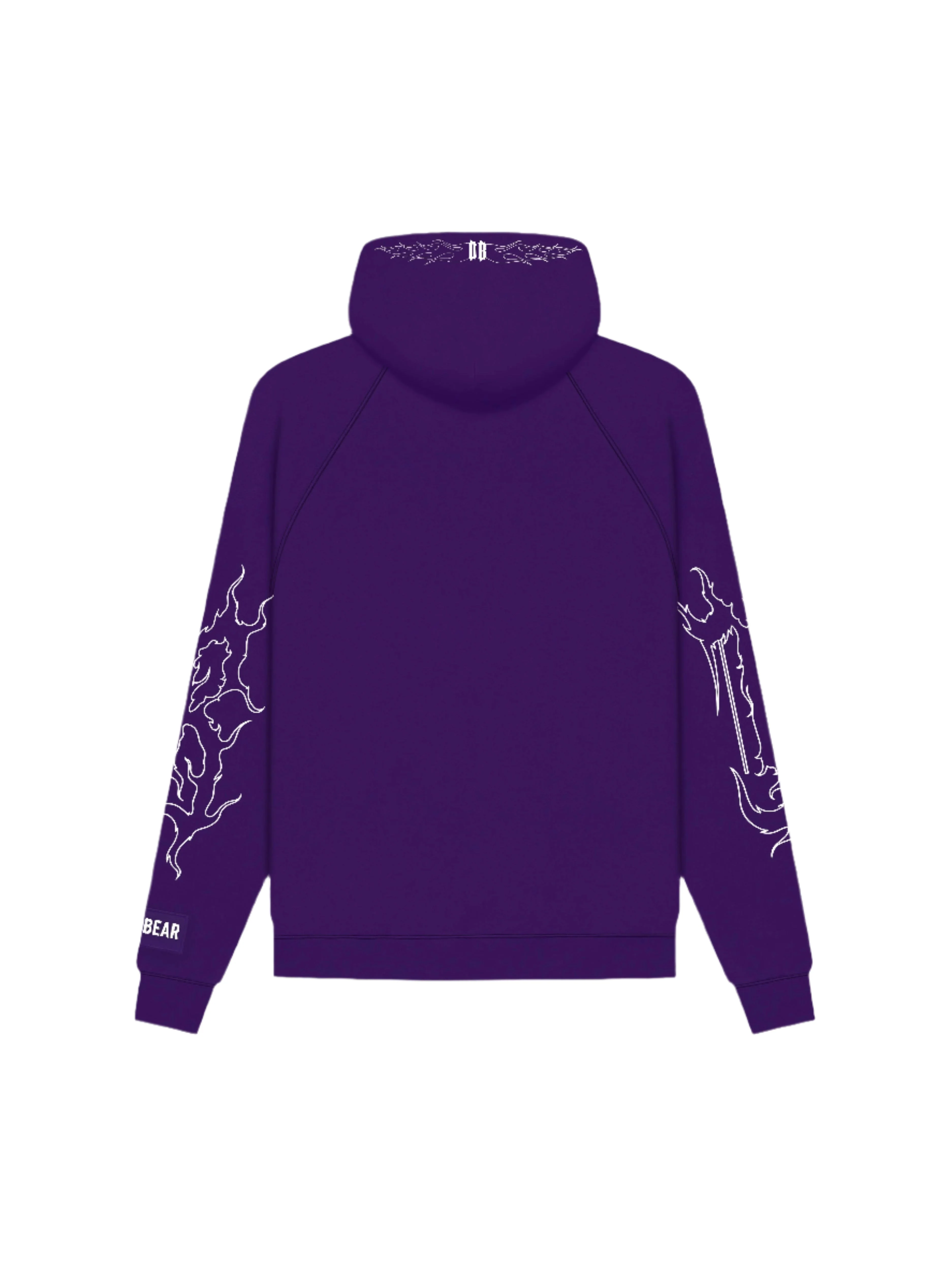 Flames Hoodie Purple - Image 2