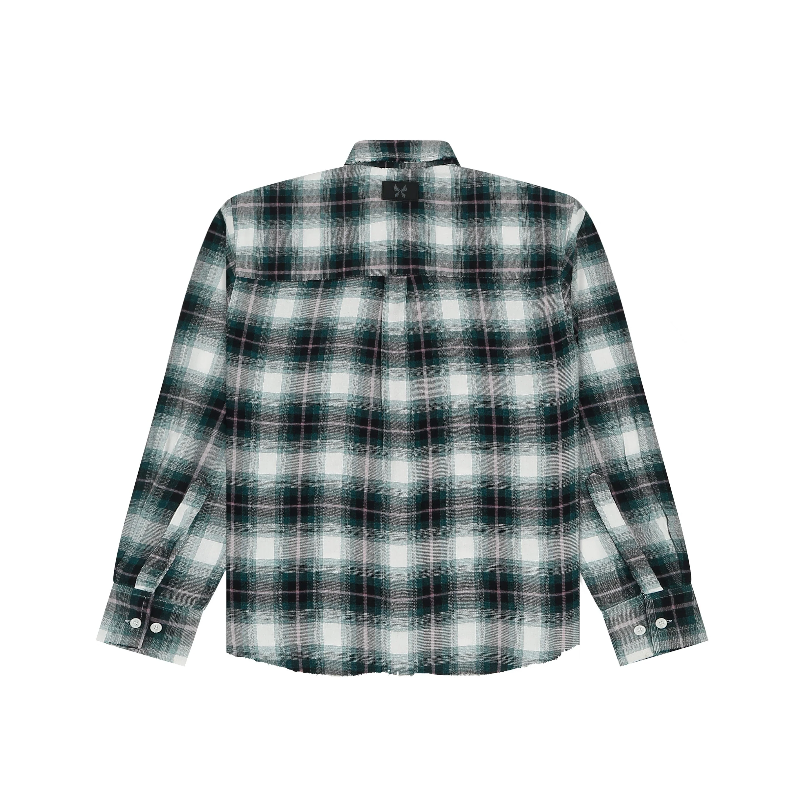 Frayed Flannel Green/White - Image 2