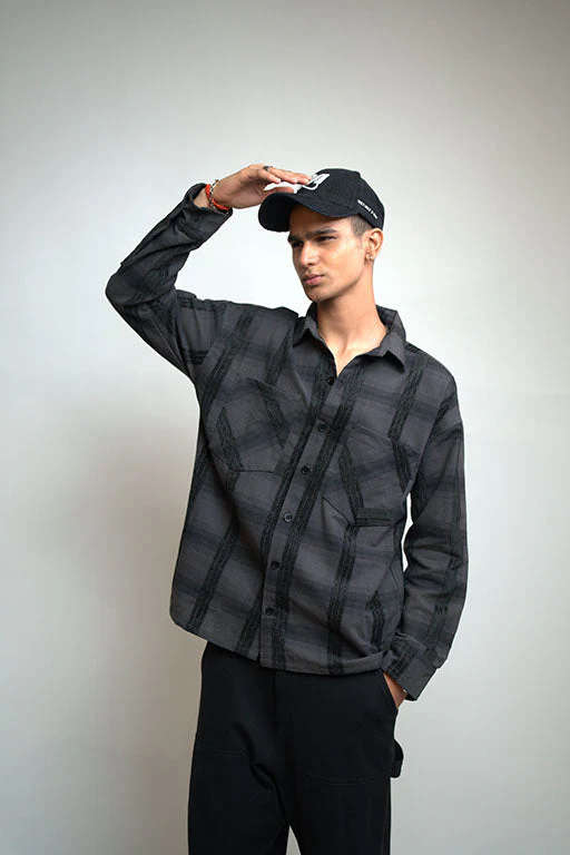 Fusion Flannel Shirt -(Black) - Image 3