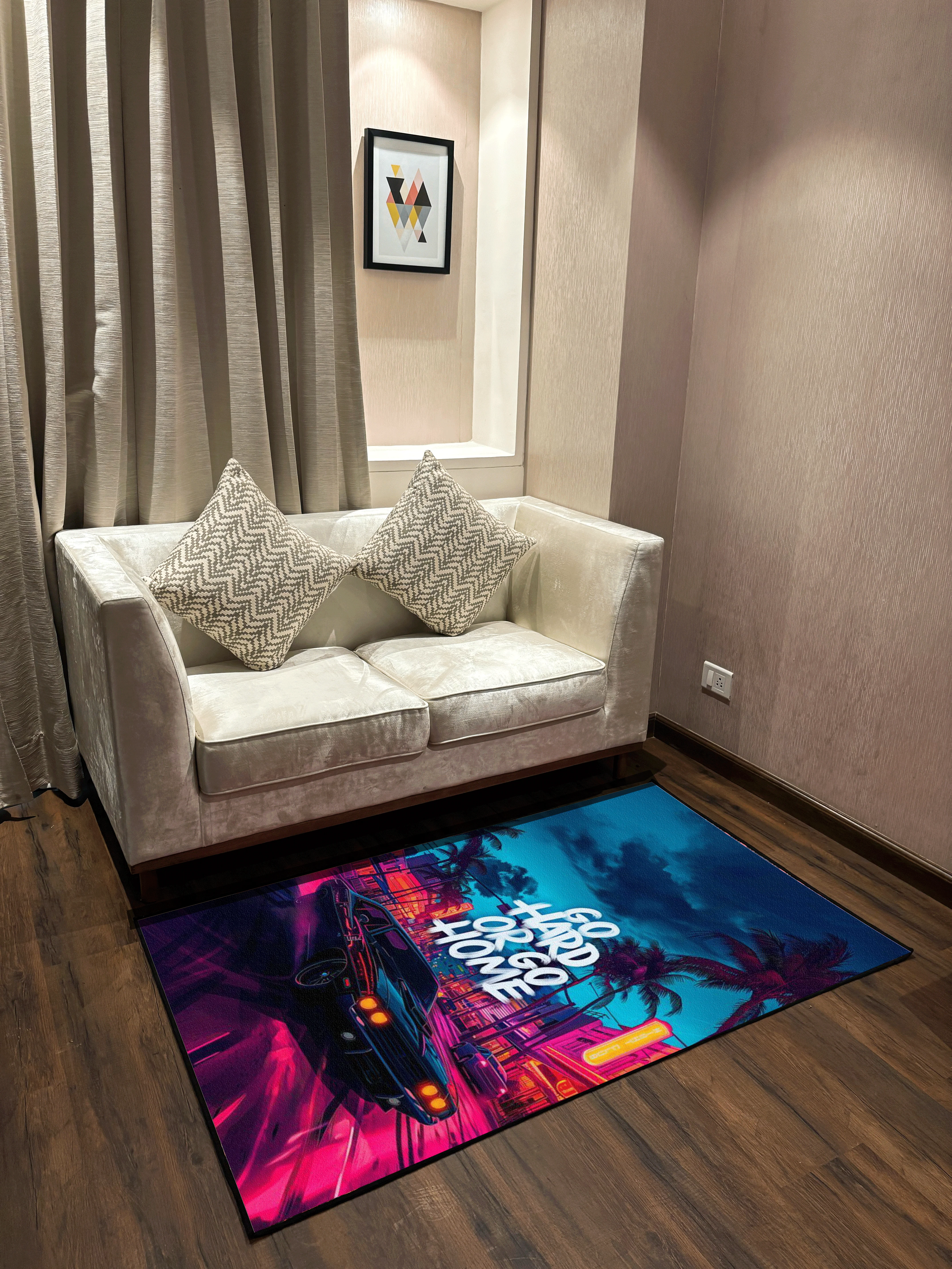 Go hard or Go Home Washable Custom Rug - Image 2