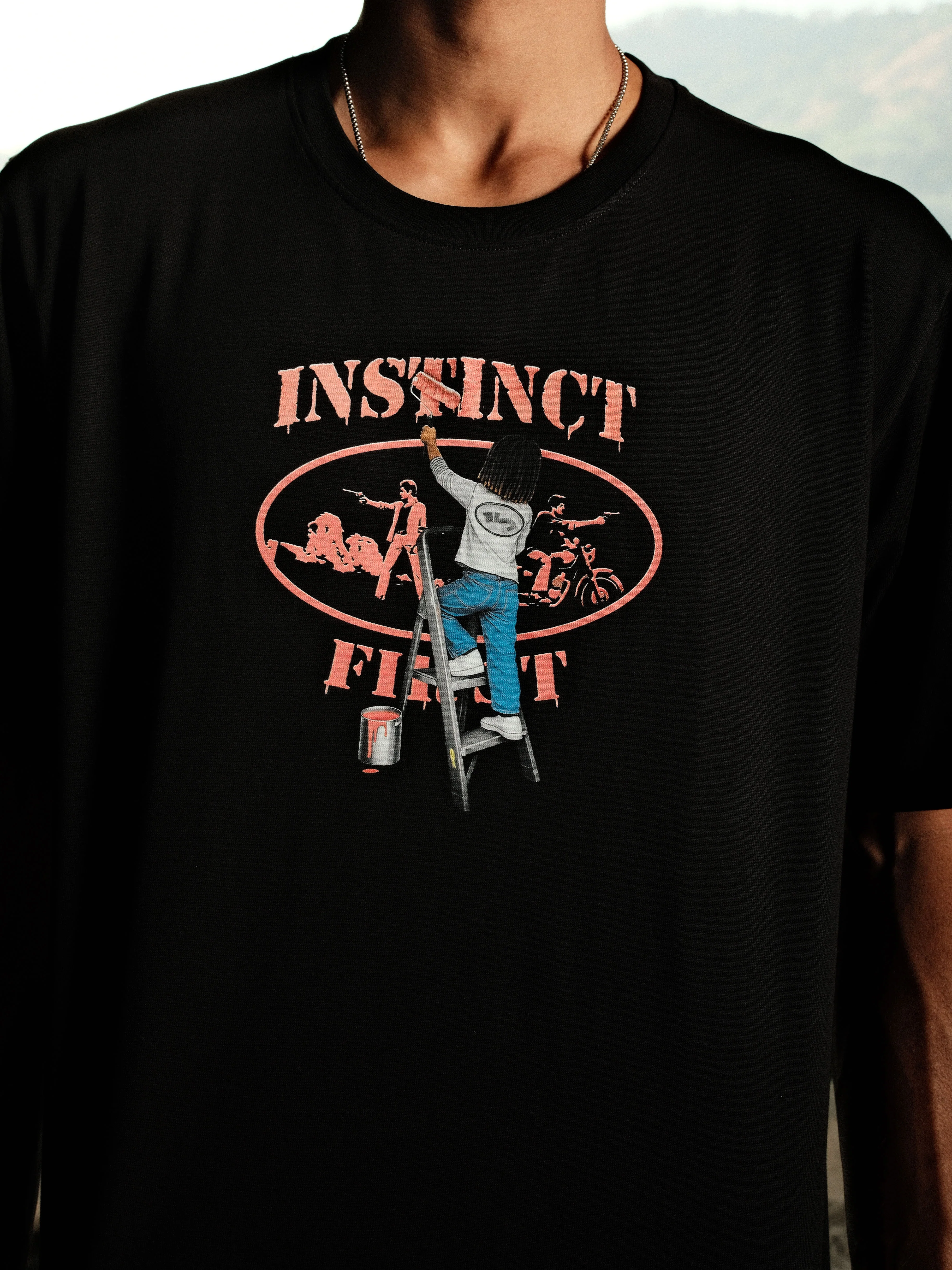 Graffiti - Relaxed Fit Tshirt (Black) - Image 3