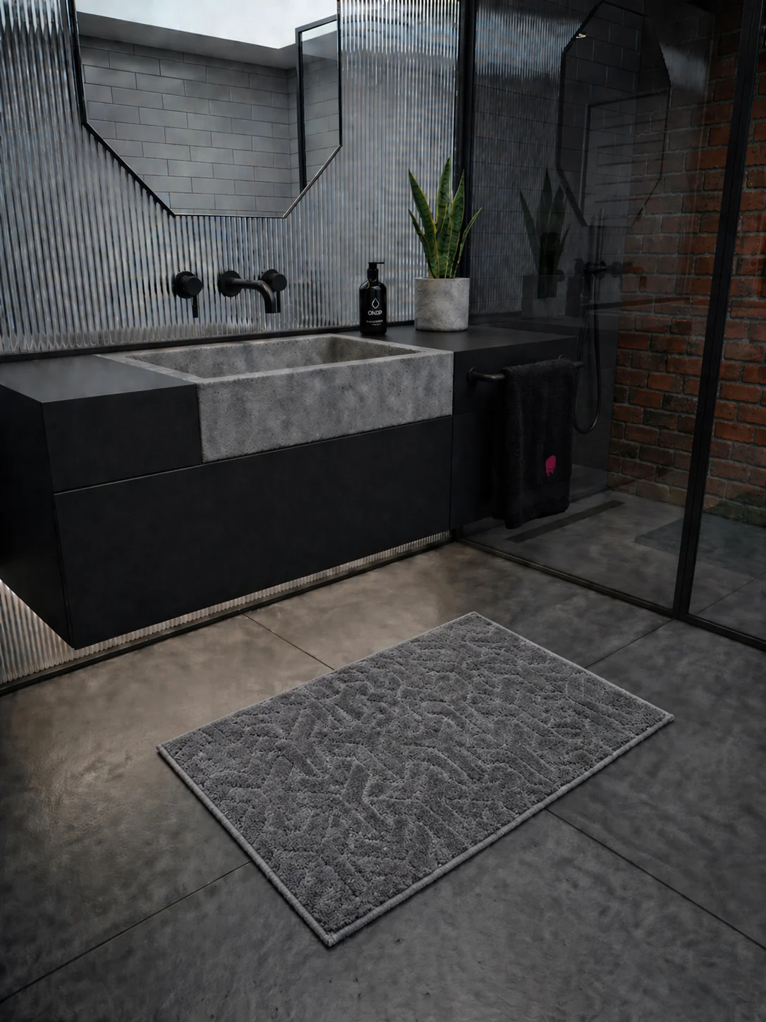 Grey Miracle Bath Custom Mat