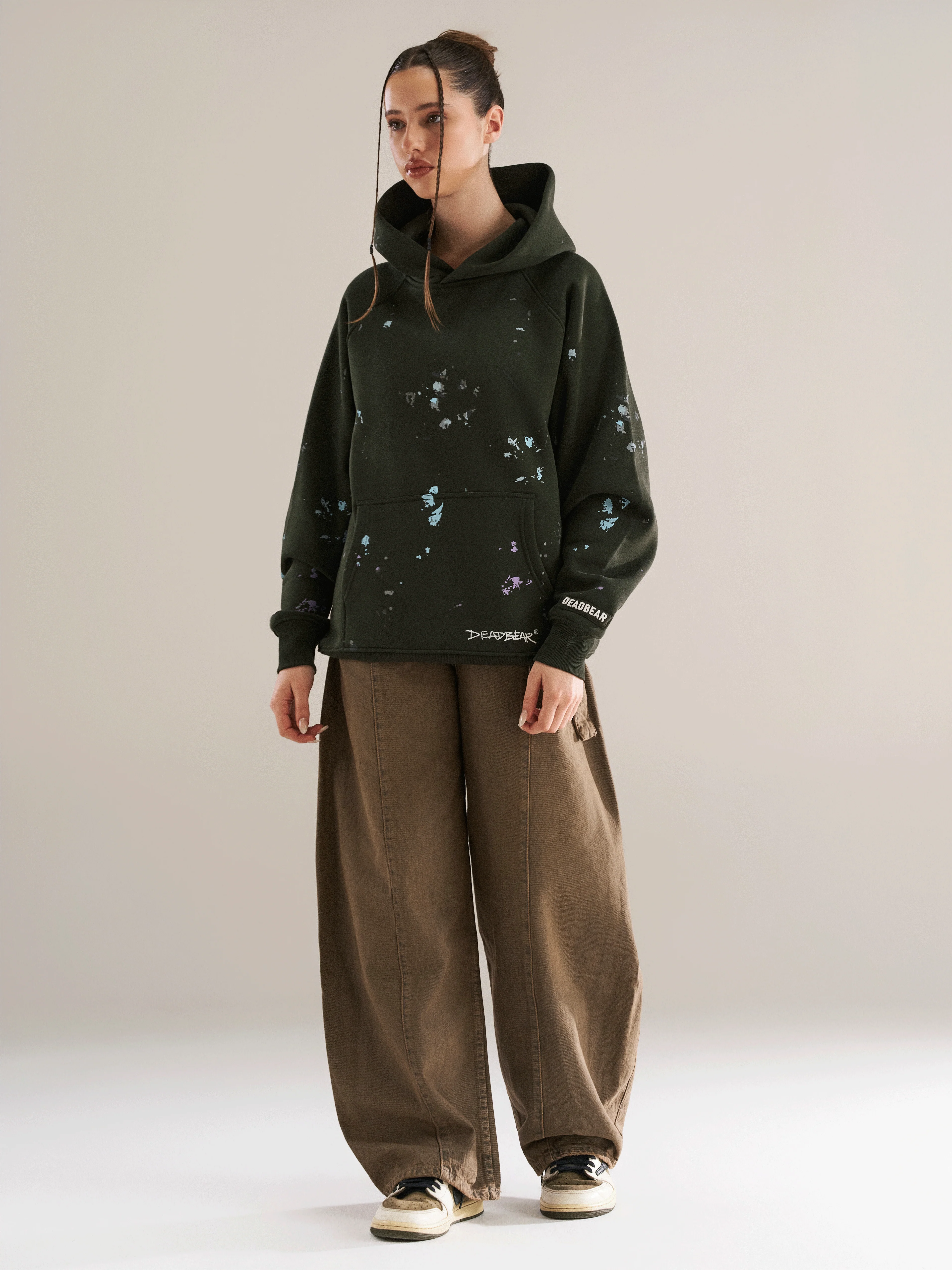 Grumpy Bear Hoodie Olive - Image 8