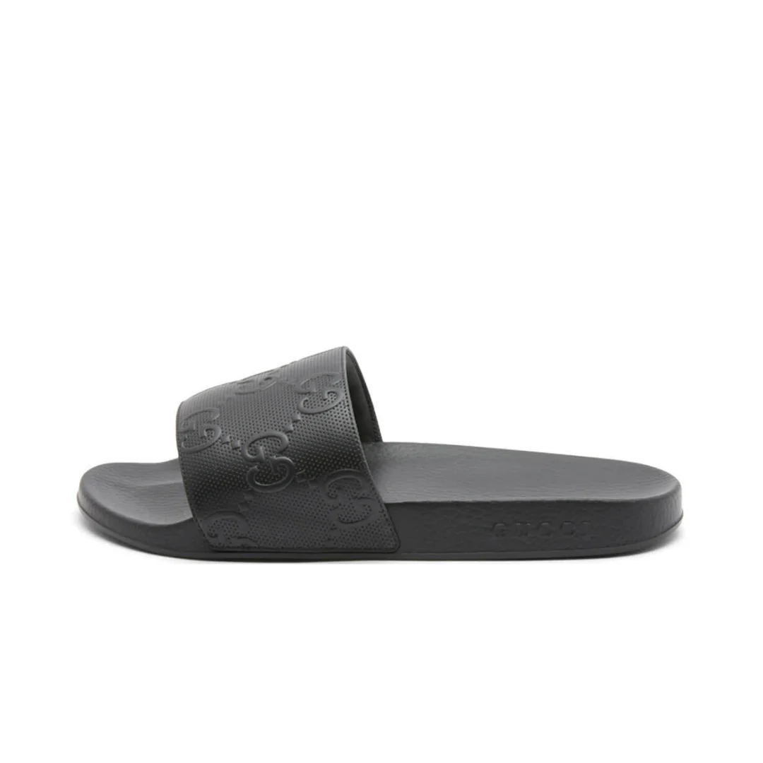 GUCCI SLIDE INTERLOCKING G BLACK