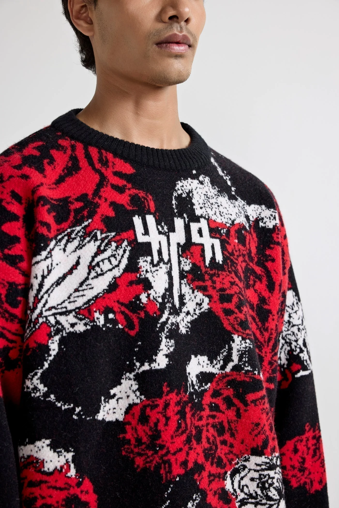 "Hallucination" Knitted Sweatshirt - Image 3