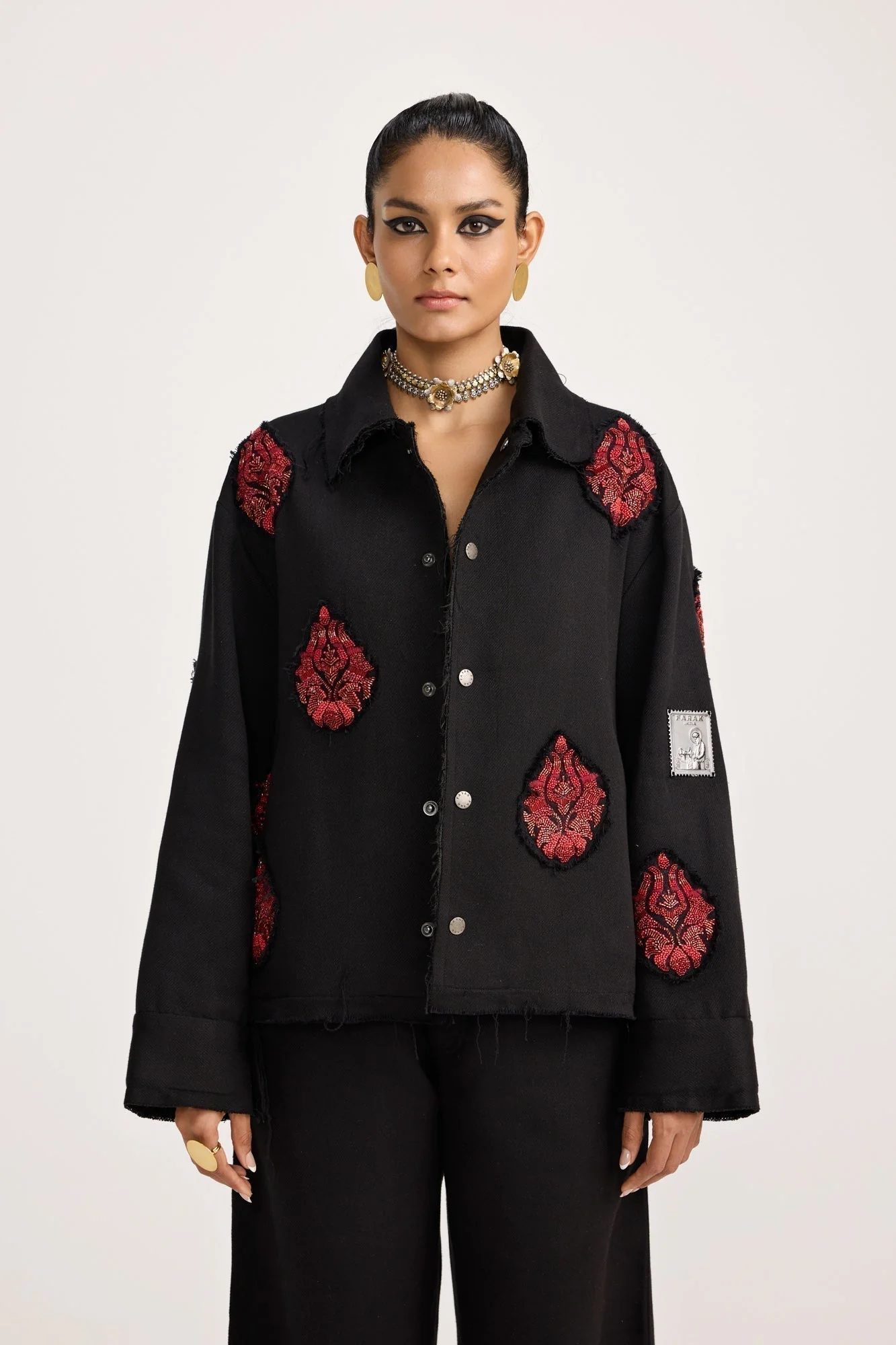 Hand Embriodered Black - Jacket - Image 2
