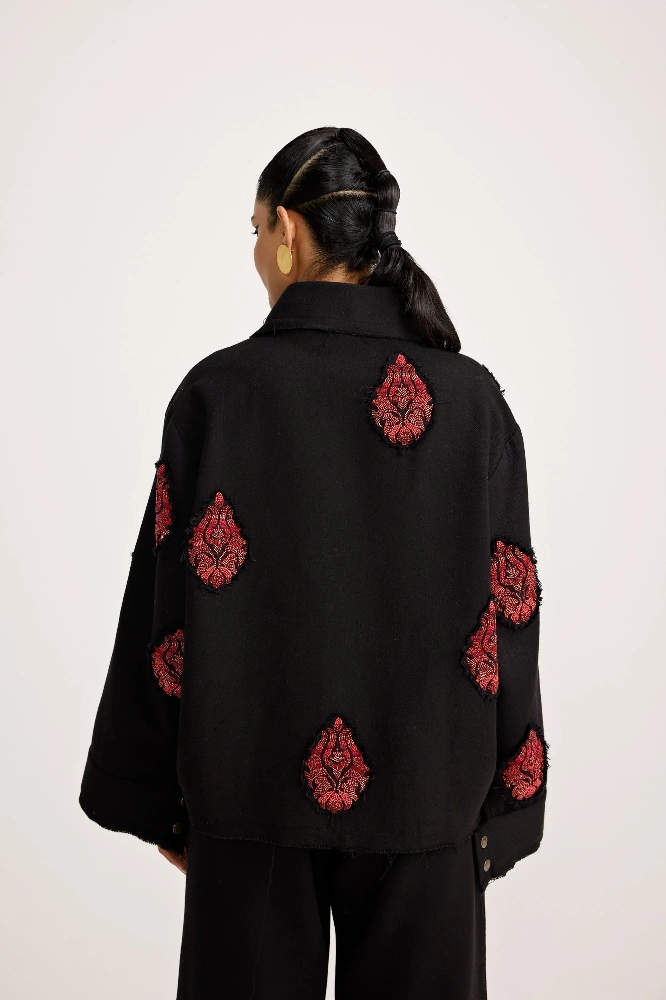 Hand Embriodered Black - Jacket - Image 3
