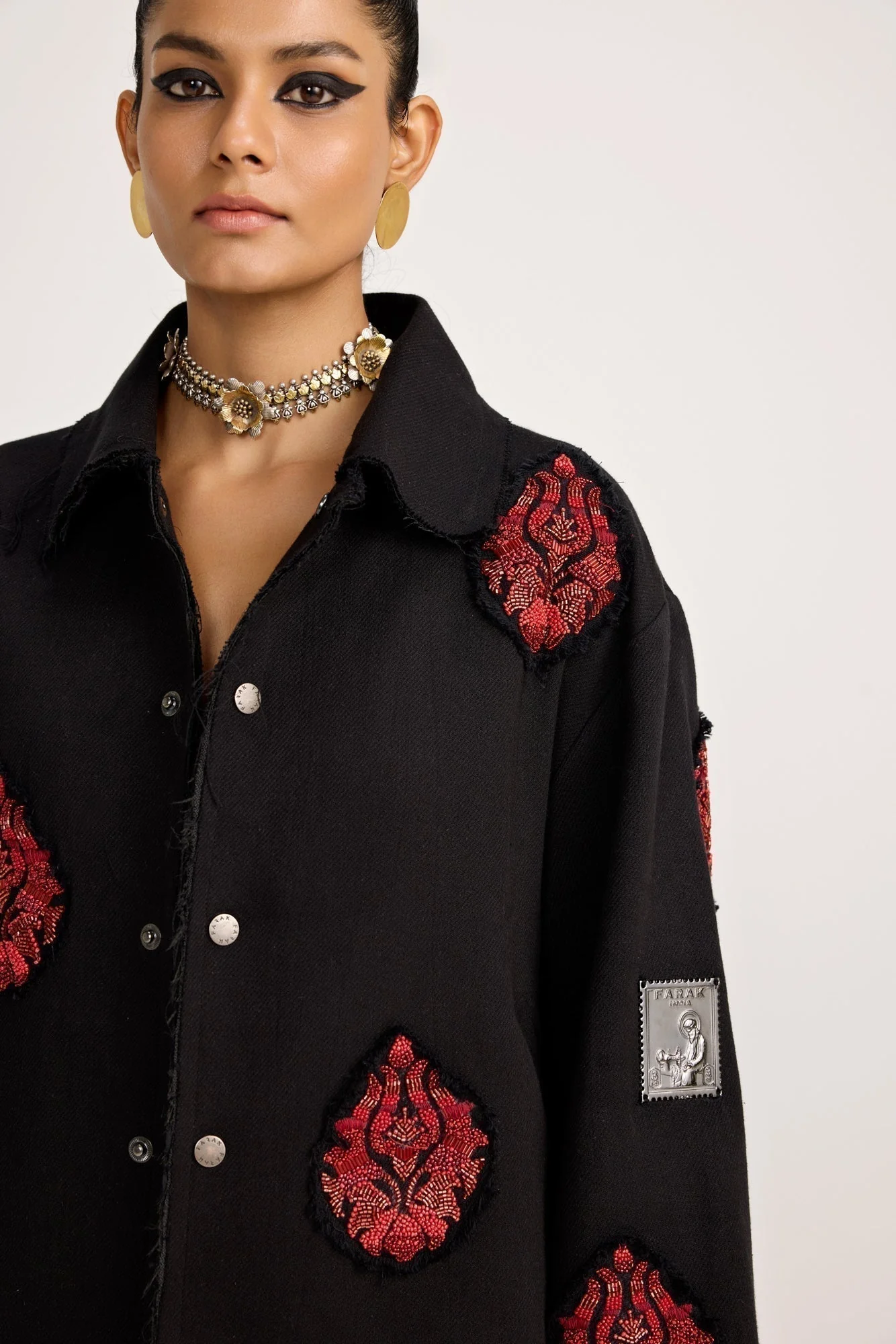 Hand Embriodered Black - Jacket - Image 7