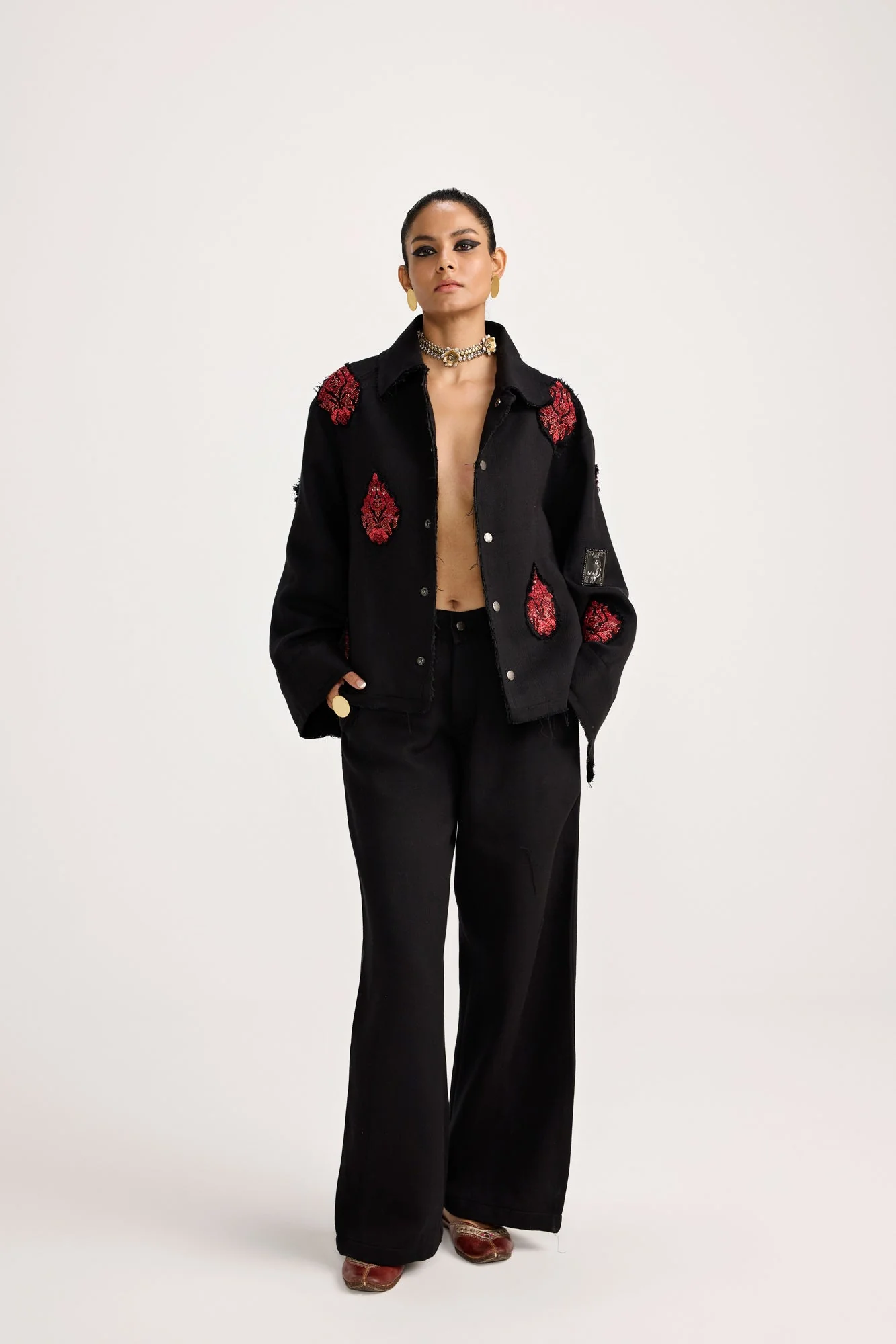 Hand Embriodered Black - Jacket - Image 9