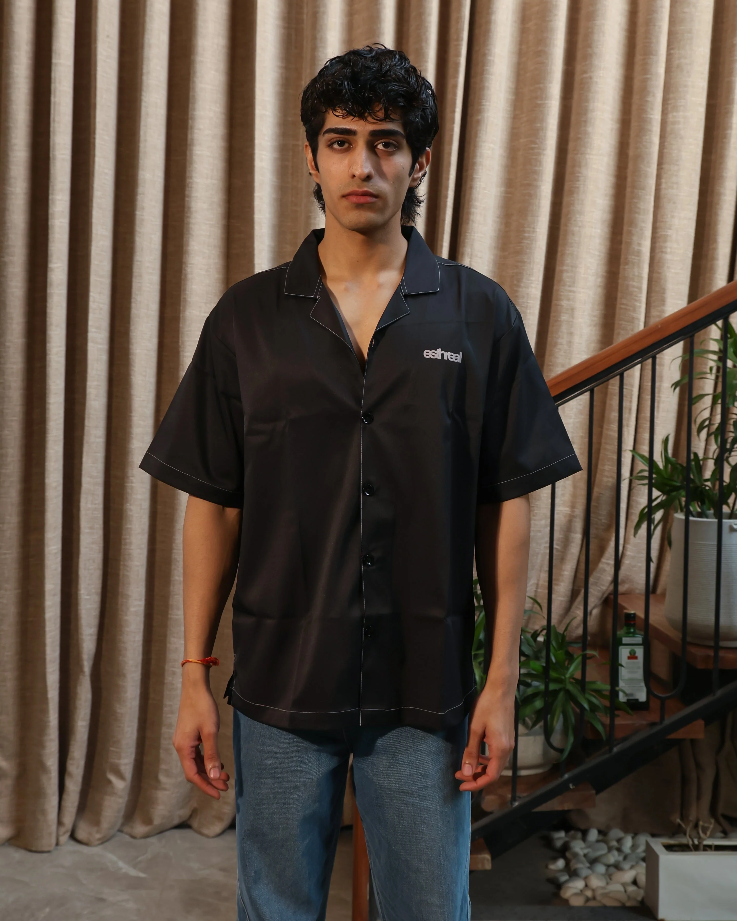 Her | Contrast Stitch Shirt - Image 3
