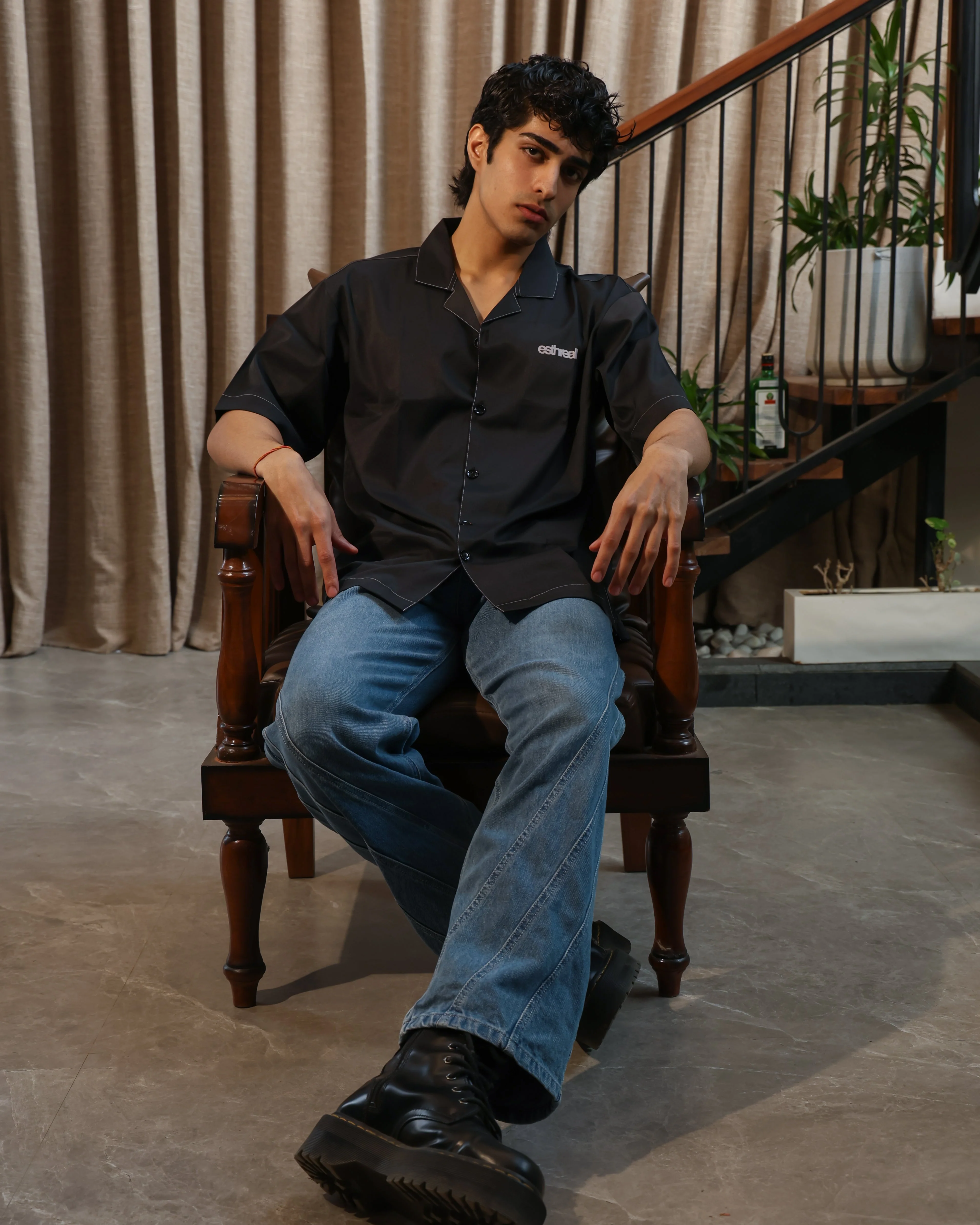 Her | Contrast Stitch Shirt - Image 4