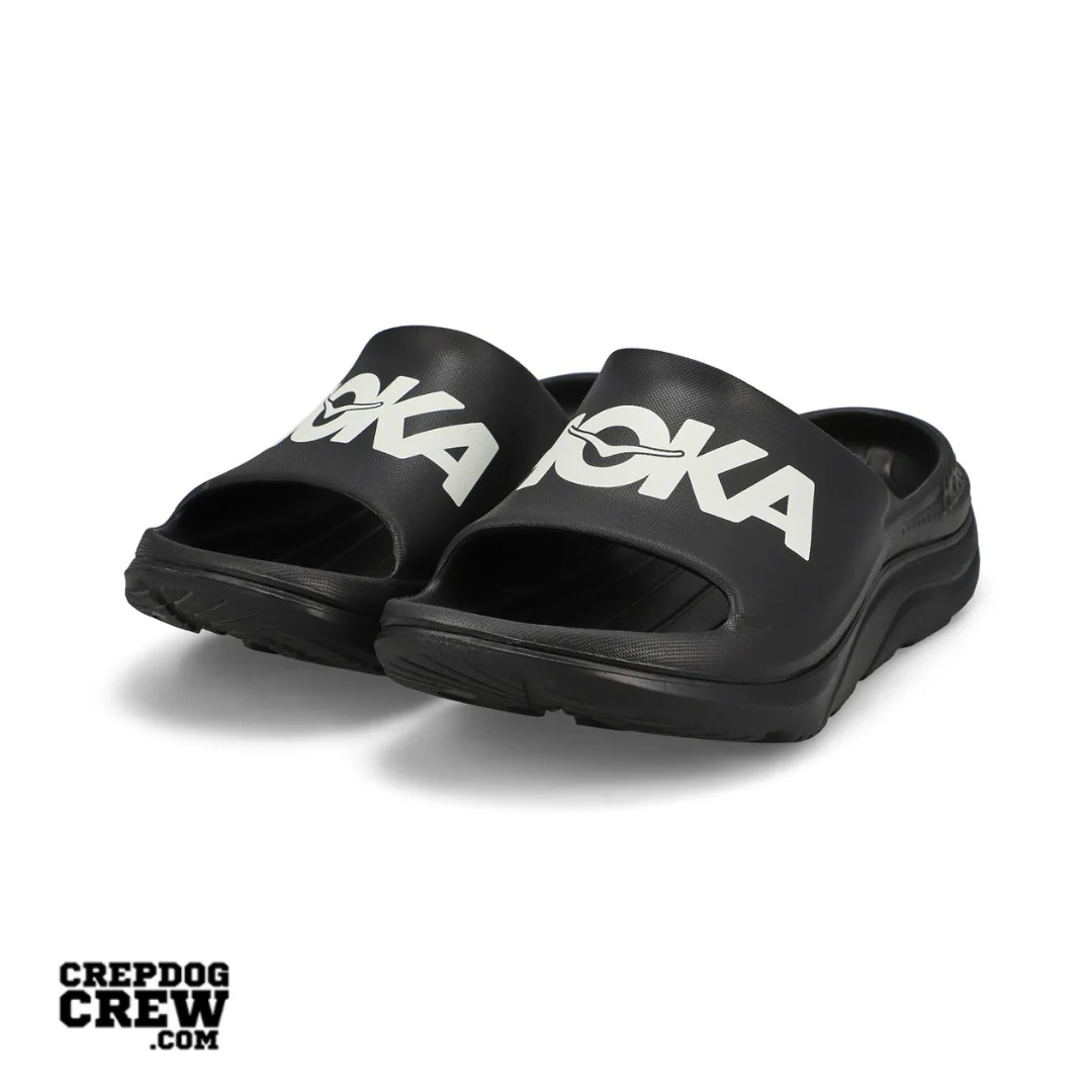 Hoka One One Ora Athletic Slide Black White - Image 2