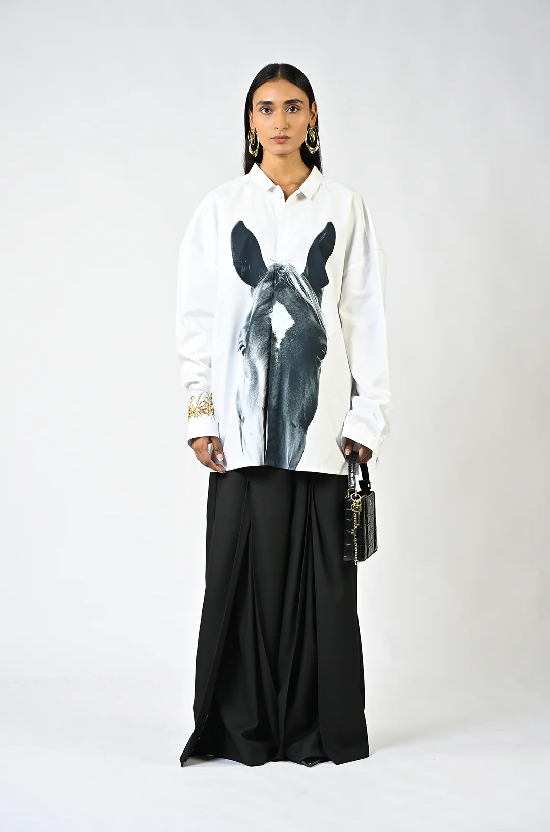 Horse printed cotton shirt - Image 5