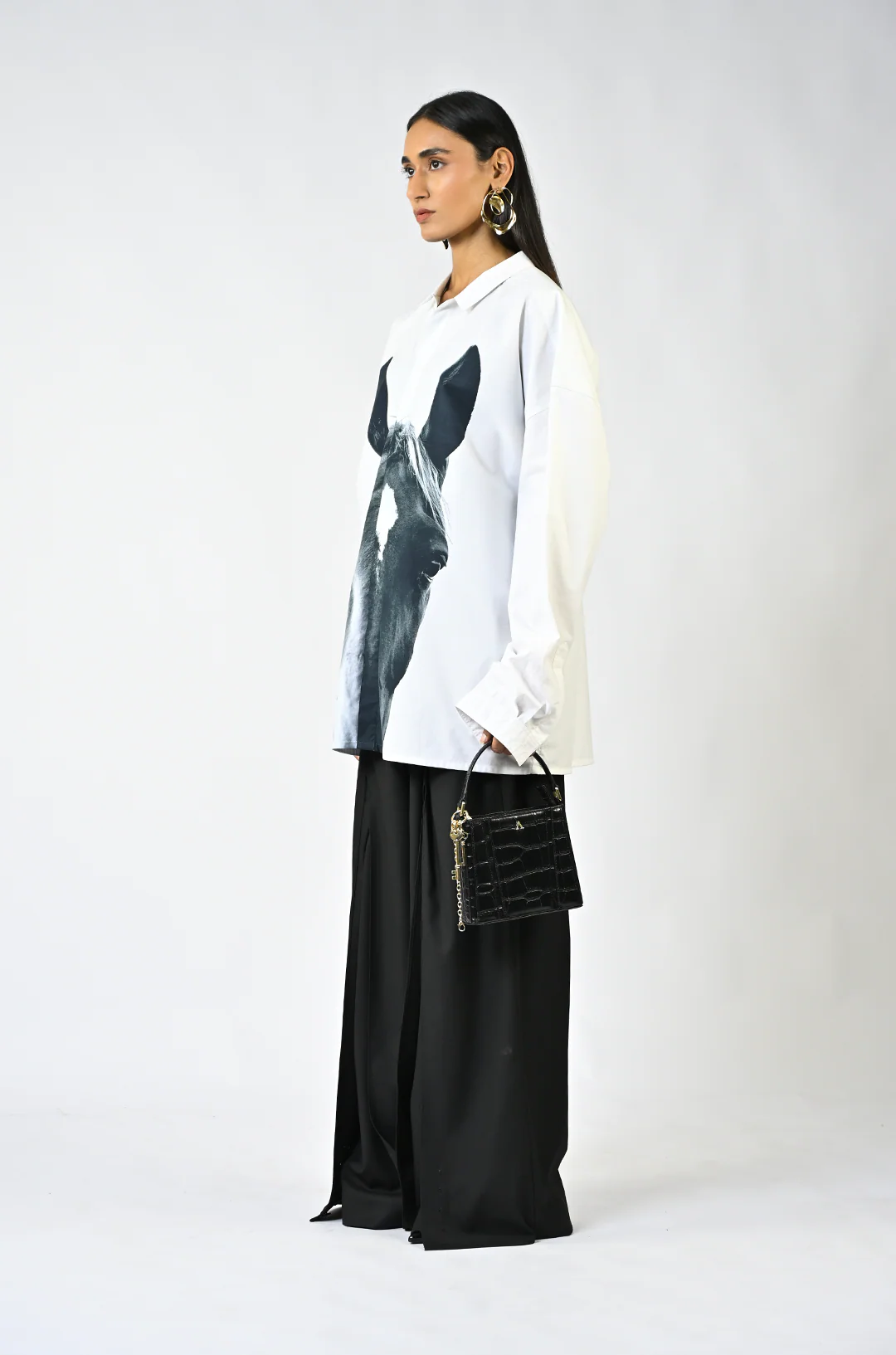 Horse printed cotton shirt - Image 7
