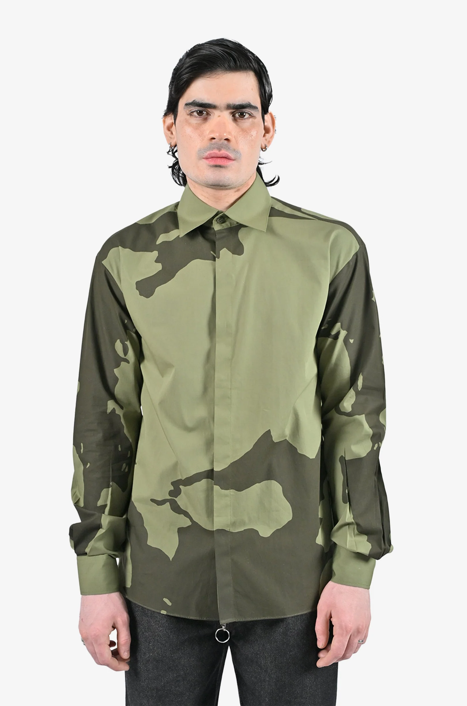 HUEMN flesh shirt - Dark Green - Image 11