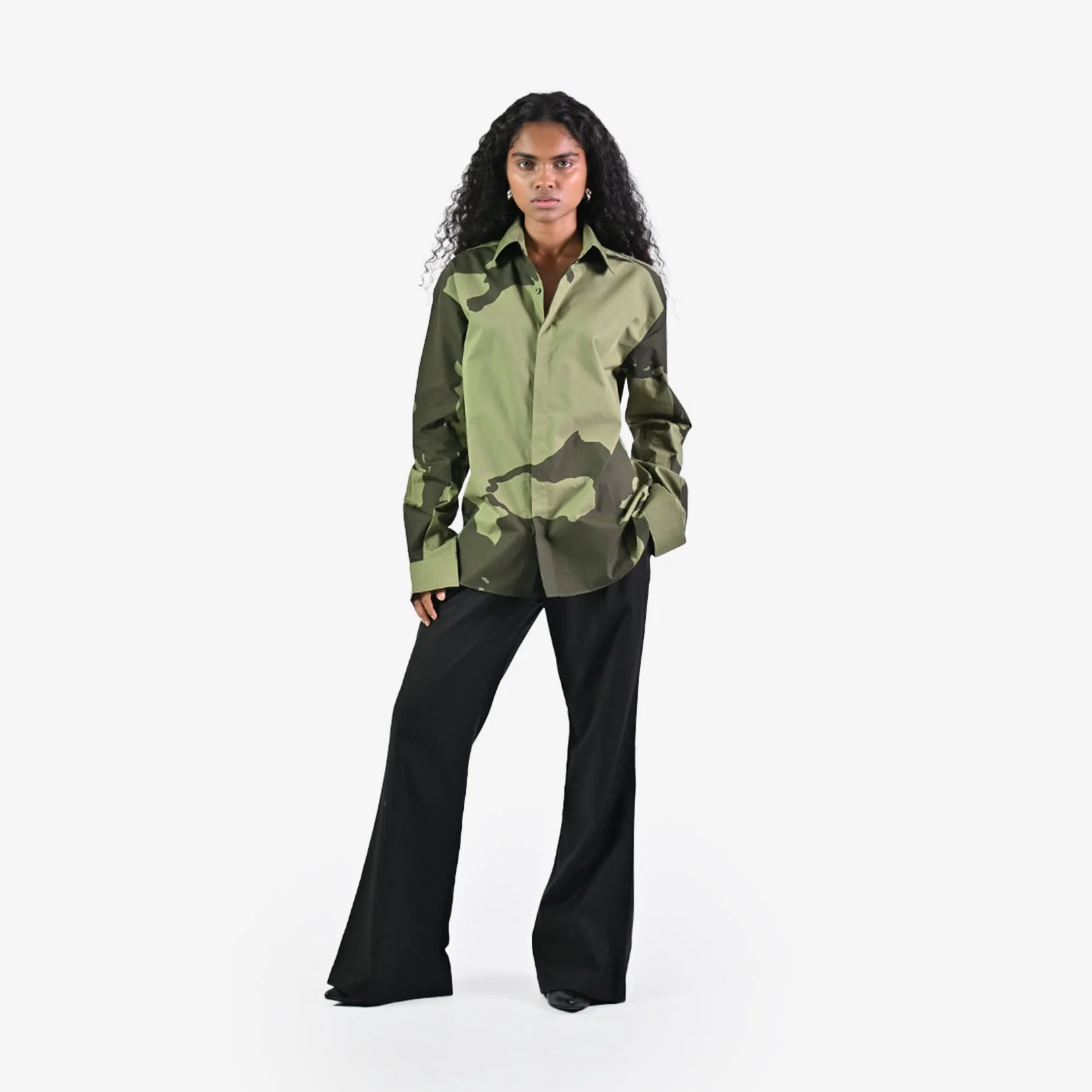 HUEMN flesh shirt - Dark Green - Image 3
