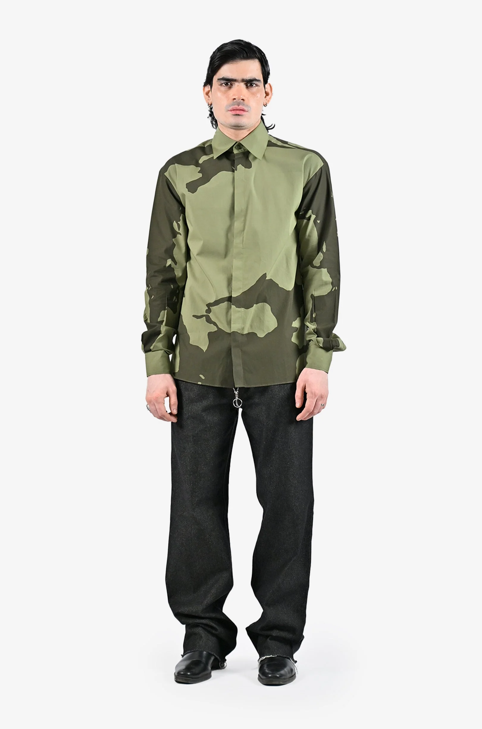 HUEMN flesh shirt - Dark Green - Image 8