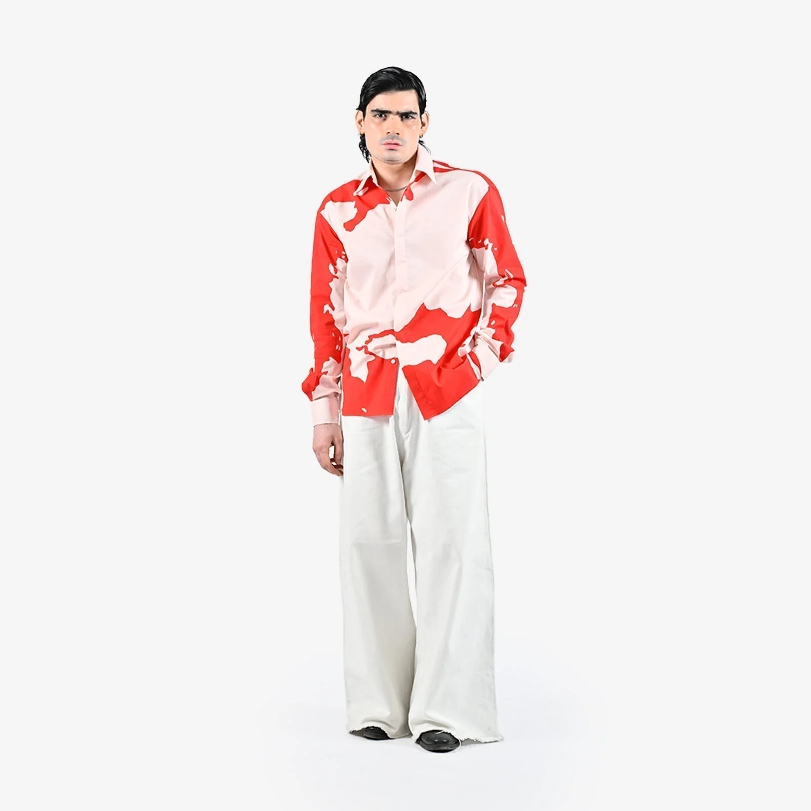 HUEMN flesh shirt - Red - Image 3