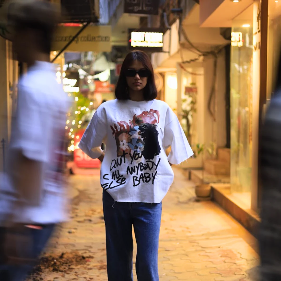 i2 - inked intimacy | Denim Cropped Sweatshirt - Image 3