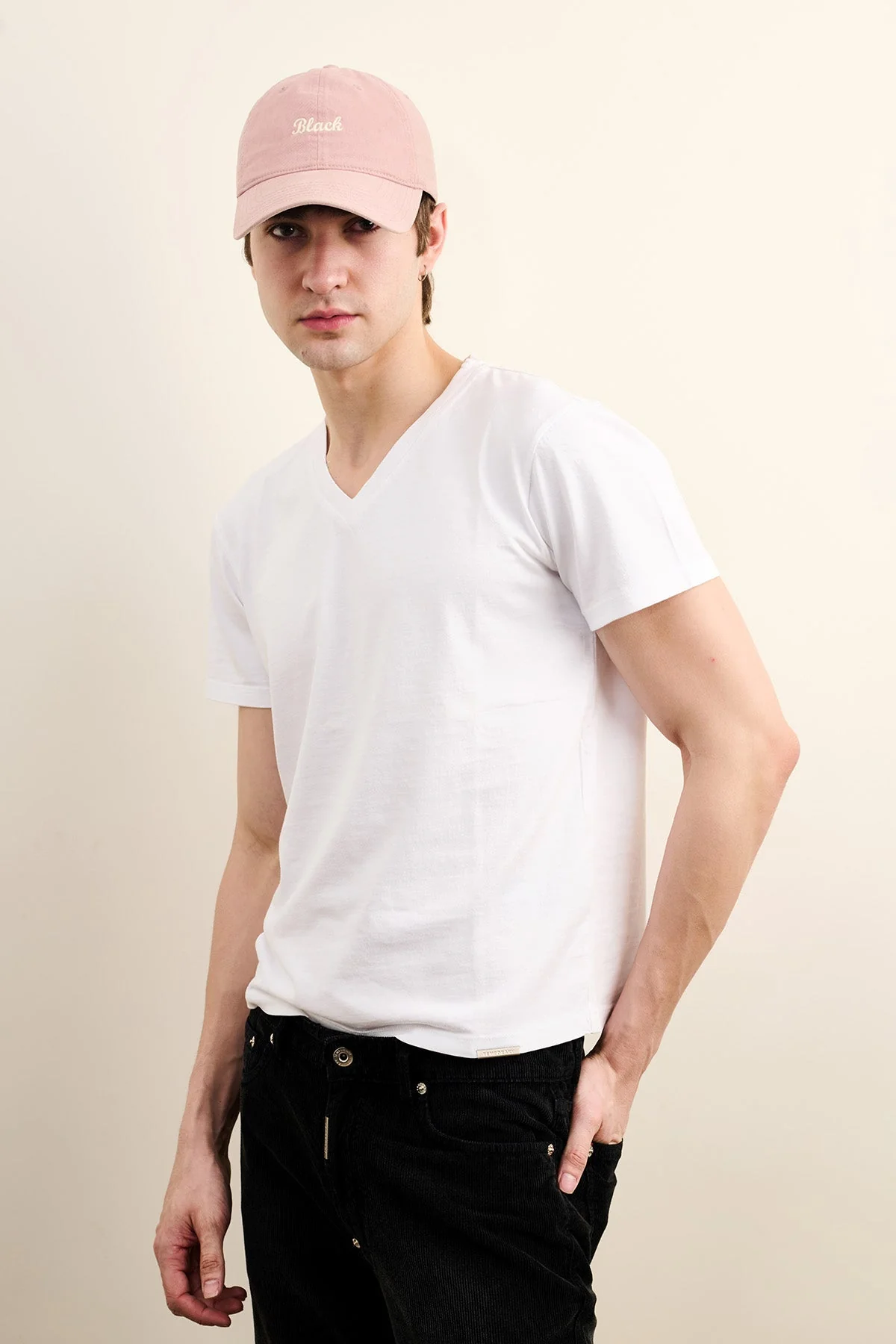 Initial V Neck Tee- Unisex - Image 4