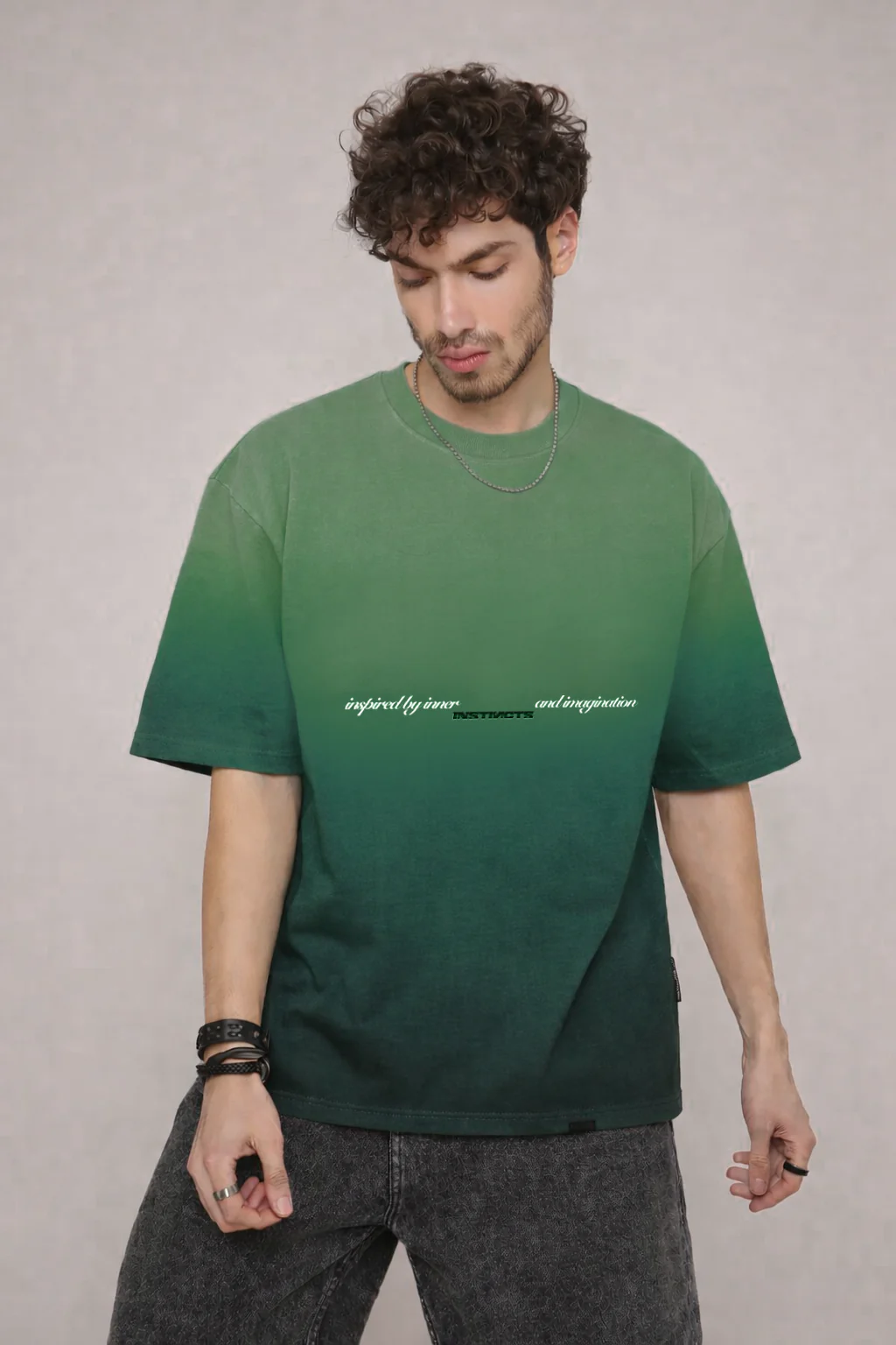 Inner Forces Oversized Tshirt -(Forest Green) - Image 4