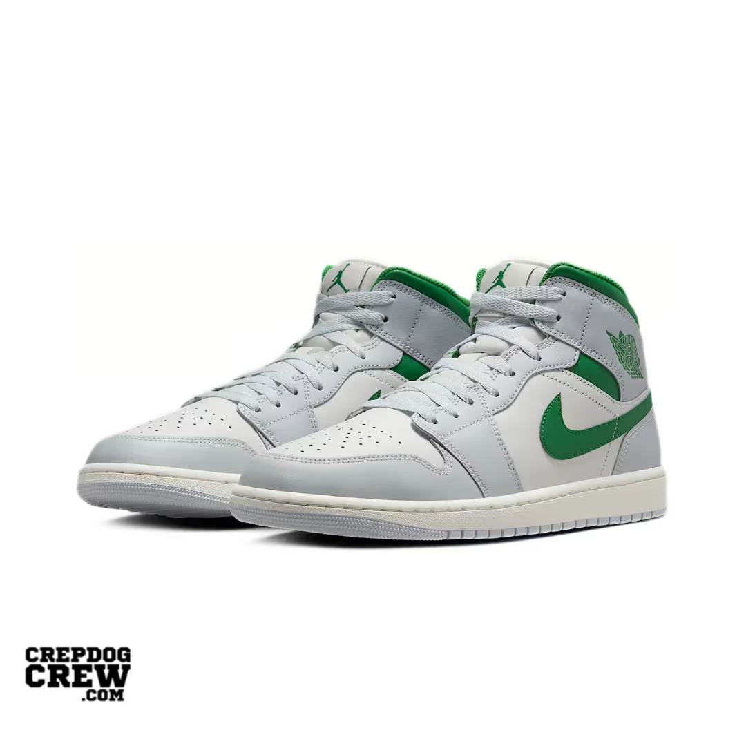 Jordan 1 Mid White Pure Platinum Pine Green - Image 2