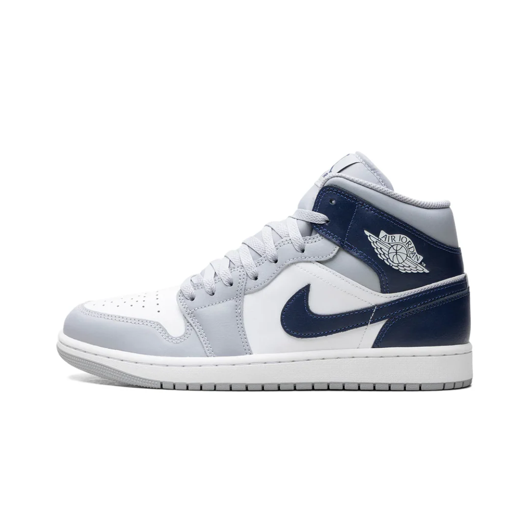Jordan 1 Mid Wolf Grey Midnight Navy