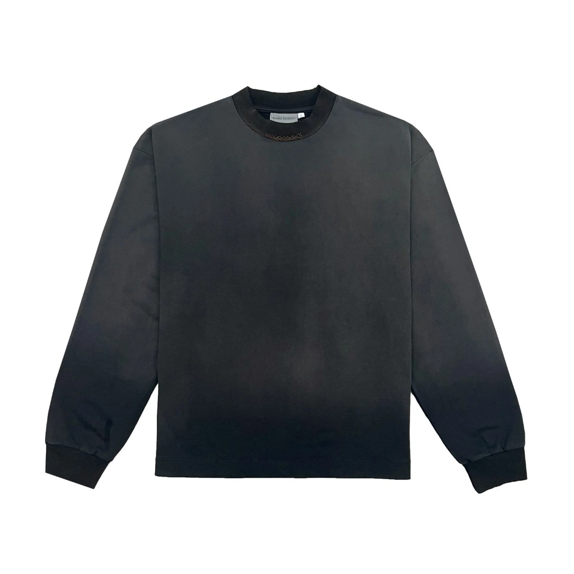 Kantha Long Sleeve T-shirt in Black [Unisex] - Image 2