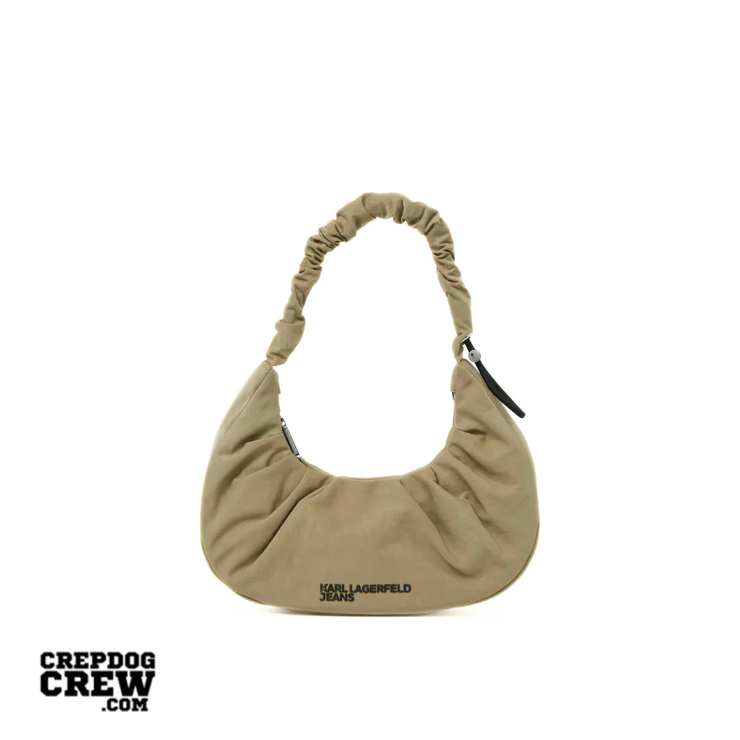 KARL LAGERFELD Gathered small hobo bag Travertine