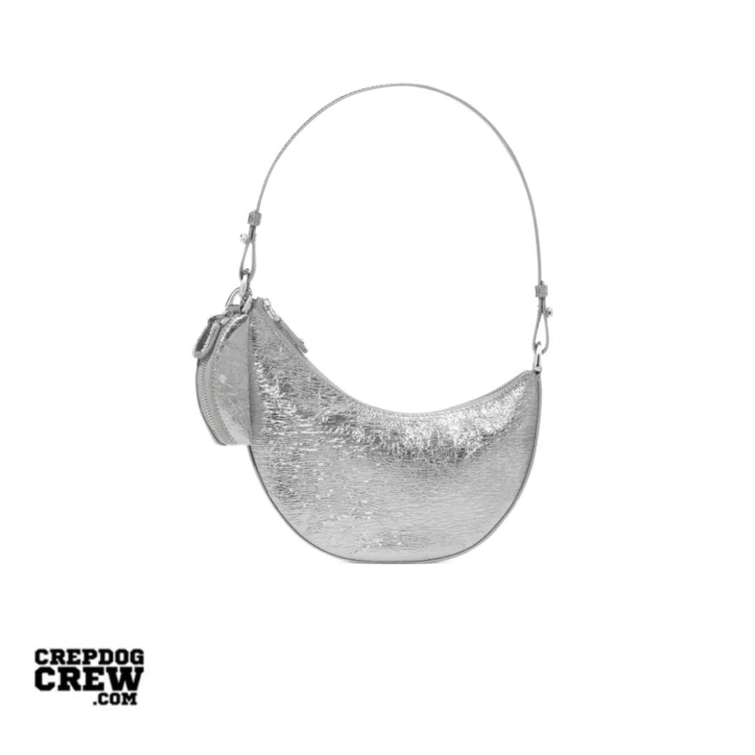 Kate Spade Duo Crinkle Metallic Mini Shoulder Bag Silver