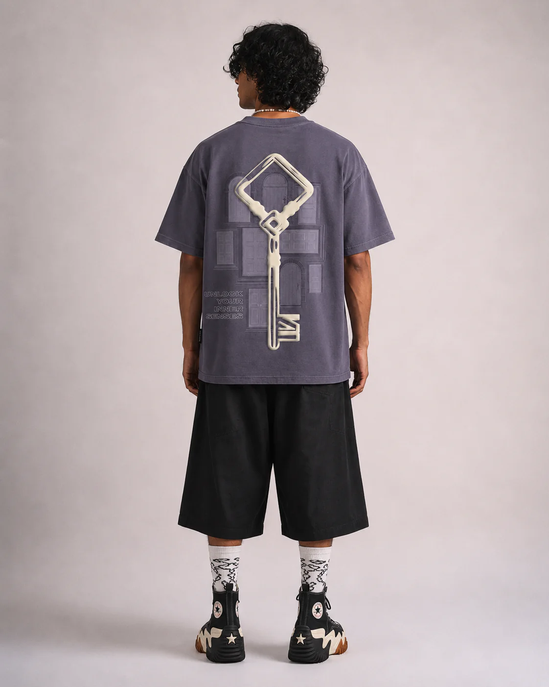 Key of Instincts - Oversized T-Shirt (Purple) - Image 4