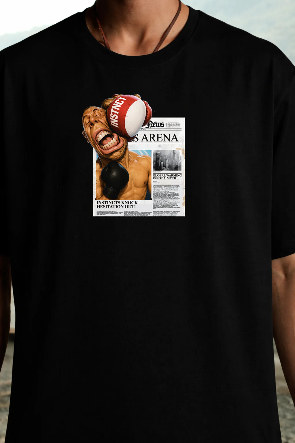 Knockout - Relaxed Fit Tshirt (Black) - Image 2