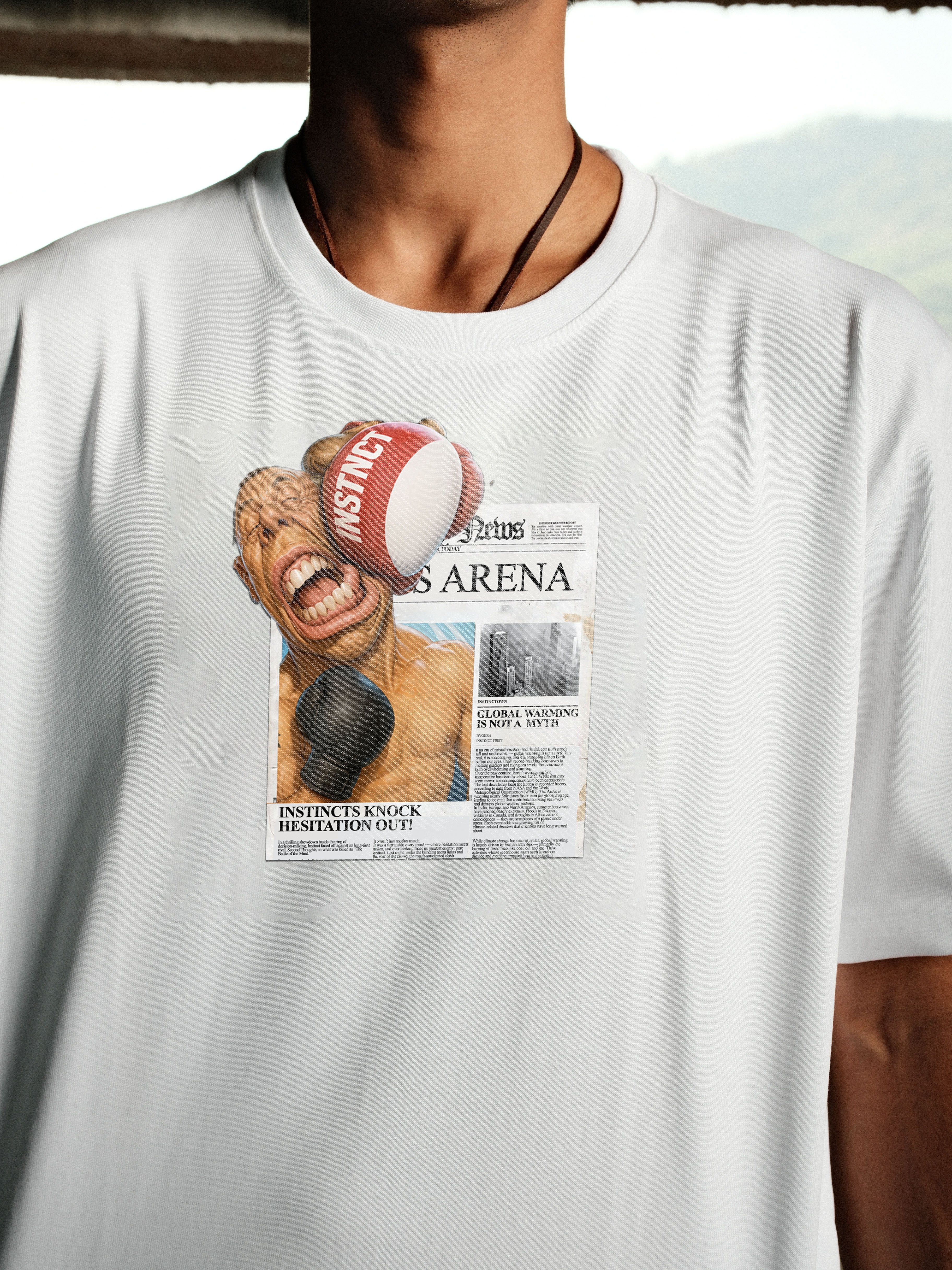 Knockout - Relaxed Fit Tshirt (White) - Image 3