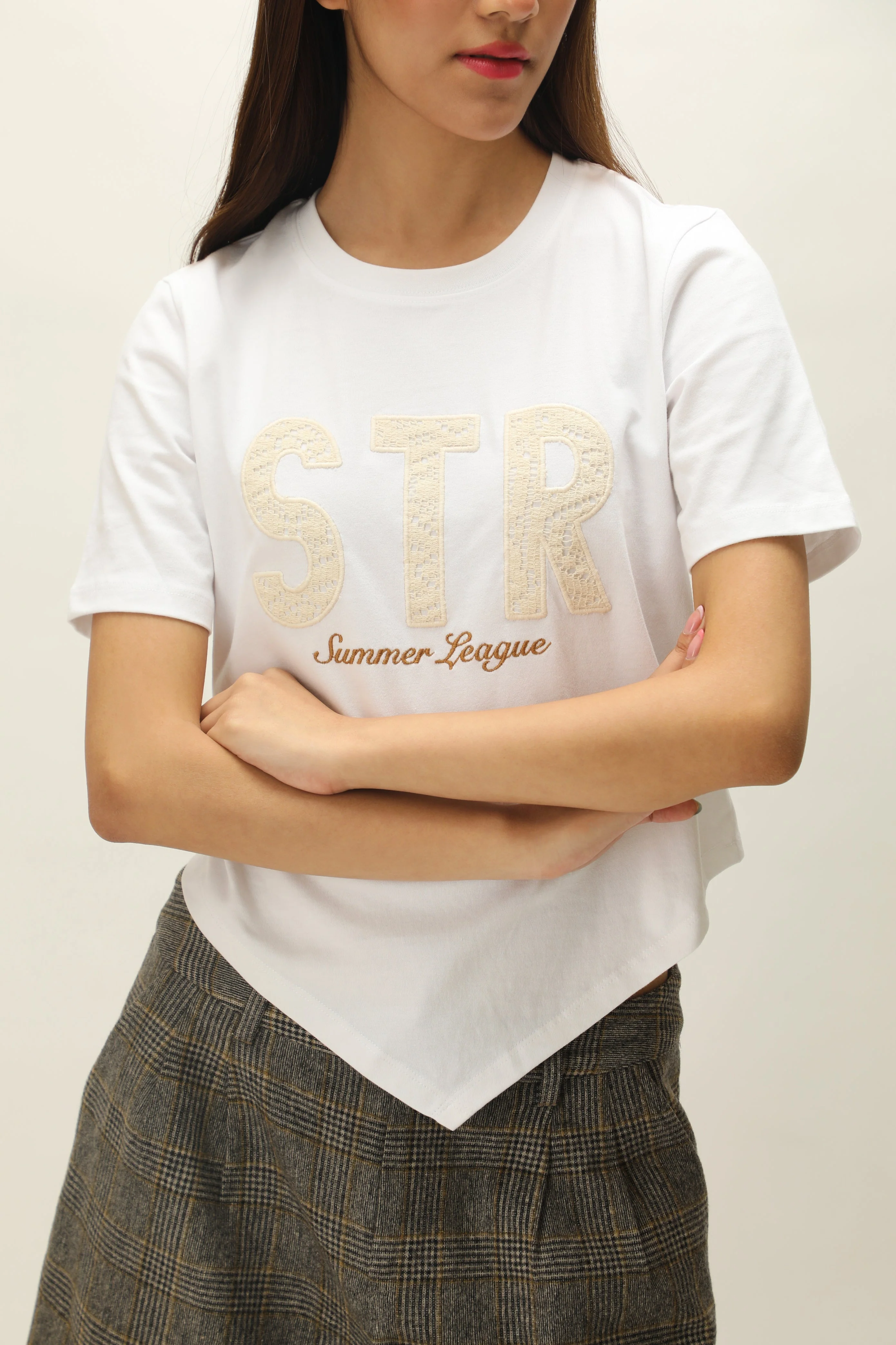 LACE APPLIQUÉ TRIGON T-SHIRT - Image 3