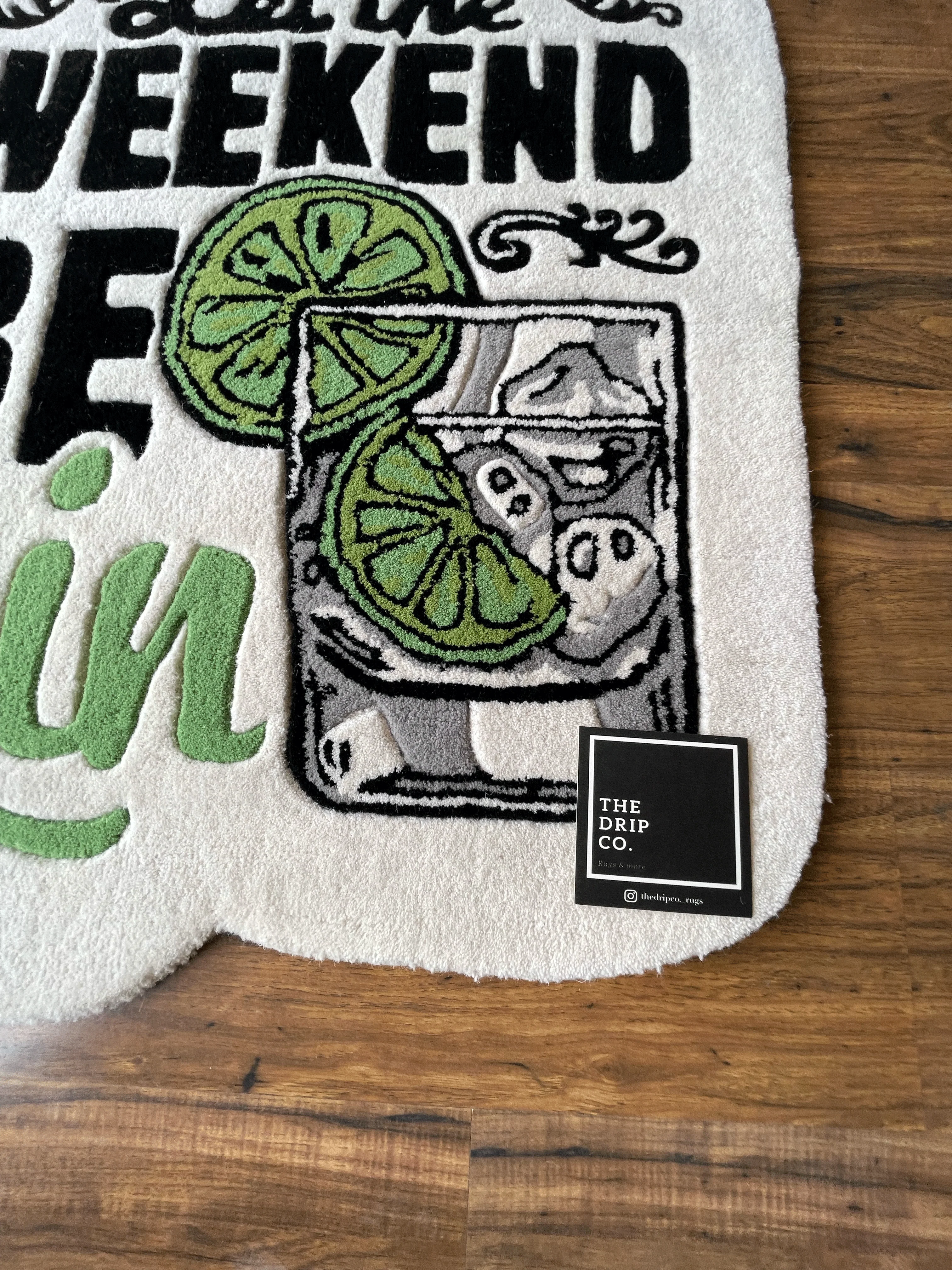Let the Weekend Be Gin Custom Rug - Image 2