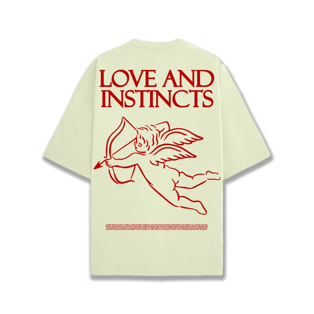 Love and Instincts Oversized T-Shirt  - (Sand)
